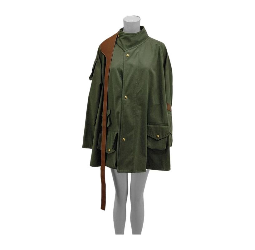 Loewe Loewe Military Green Cotton Long Sleeve Coat 0089 Size XS / US 0-2 / IT 36-38 - 1 Thumbnail