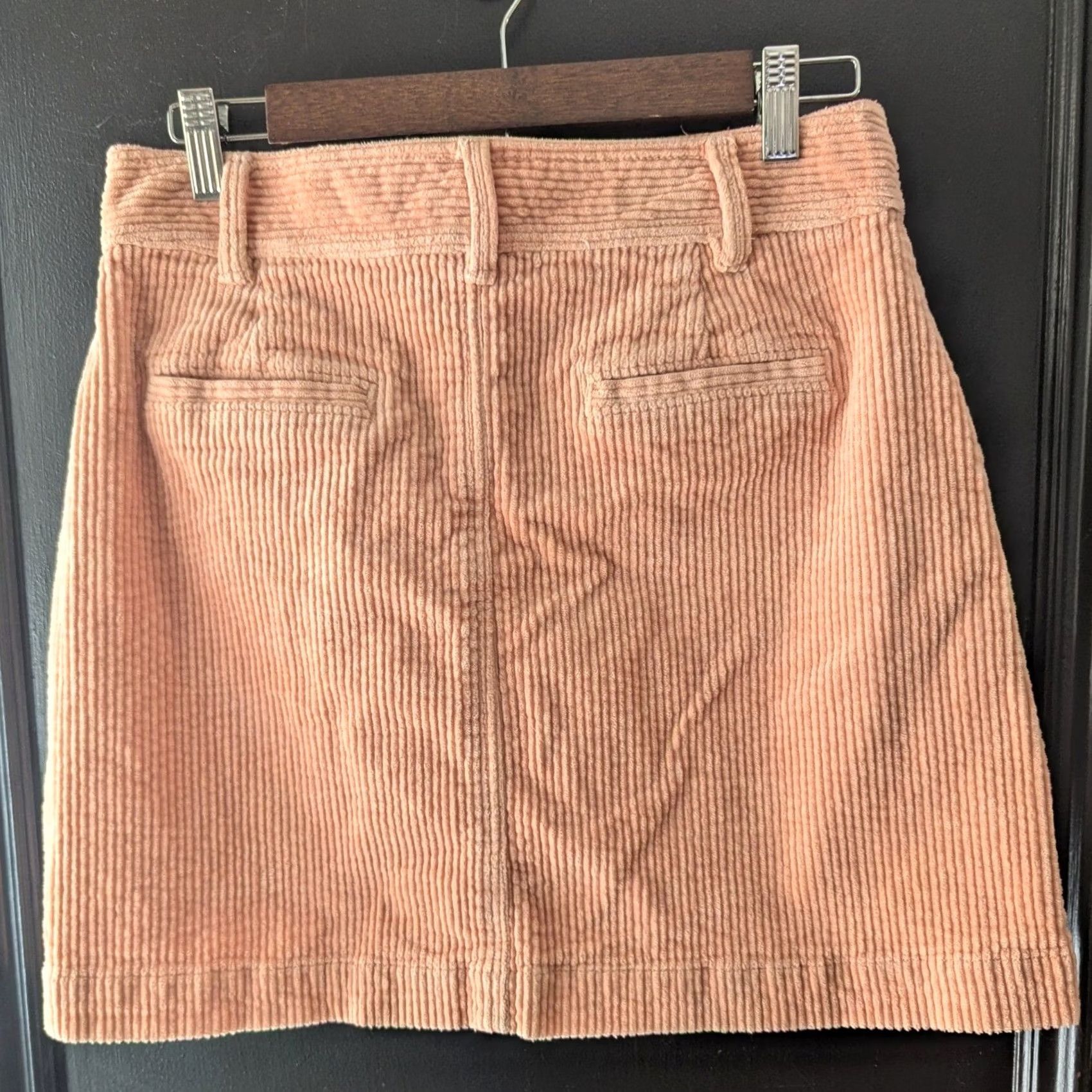 Madewell Madewell Corduroy A-Line Mini Skirt Pink Women's 6 Pockets Button Zip Casual Fall Spring Size 28" / US 6 / IT 42 - 2 Thumbnail