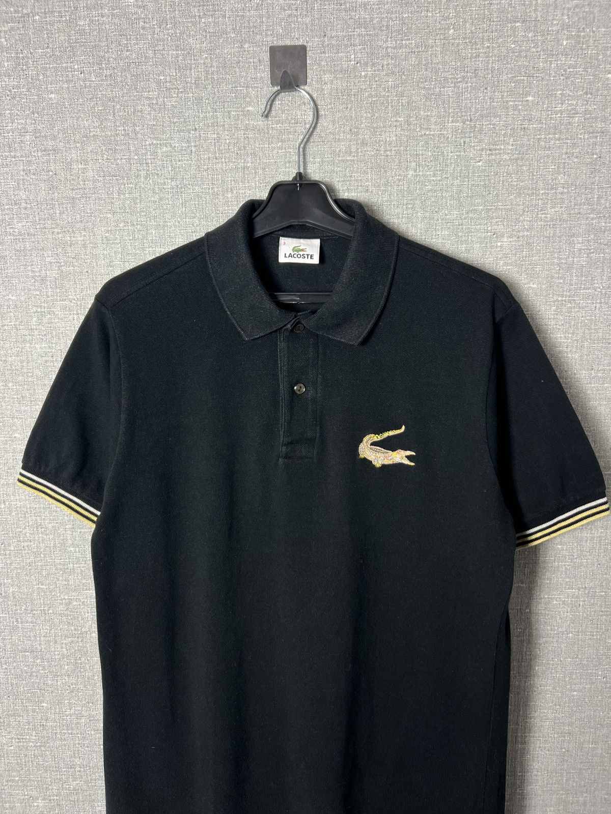 Lacoste Vintage Lacoste Large Exclusive Logo Black Polo Shirt Size US S / EU 44-46 / 1 - 2 Thumbnail