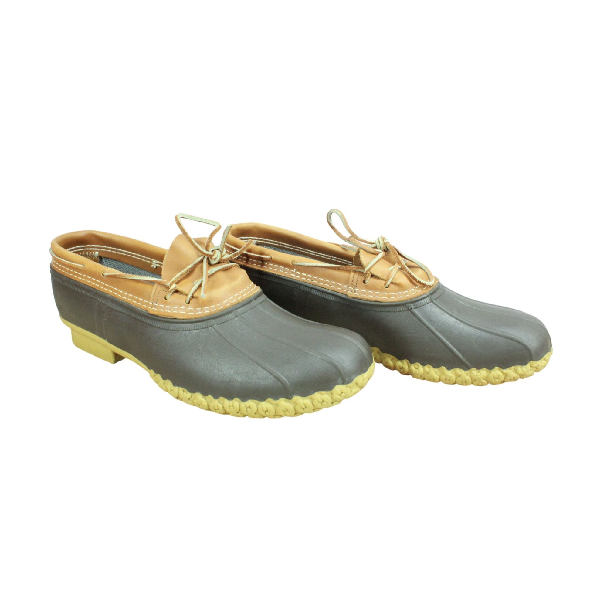 L.L. Bean × Leather LL Bean Rubber Slip On Unlined Moccasin Gumshoes Duck Boots Size US 14 / EU 47 - 3 Thumbnail