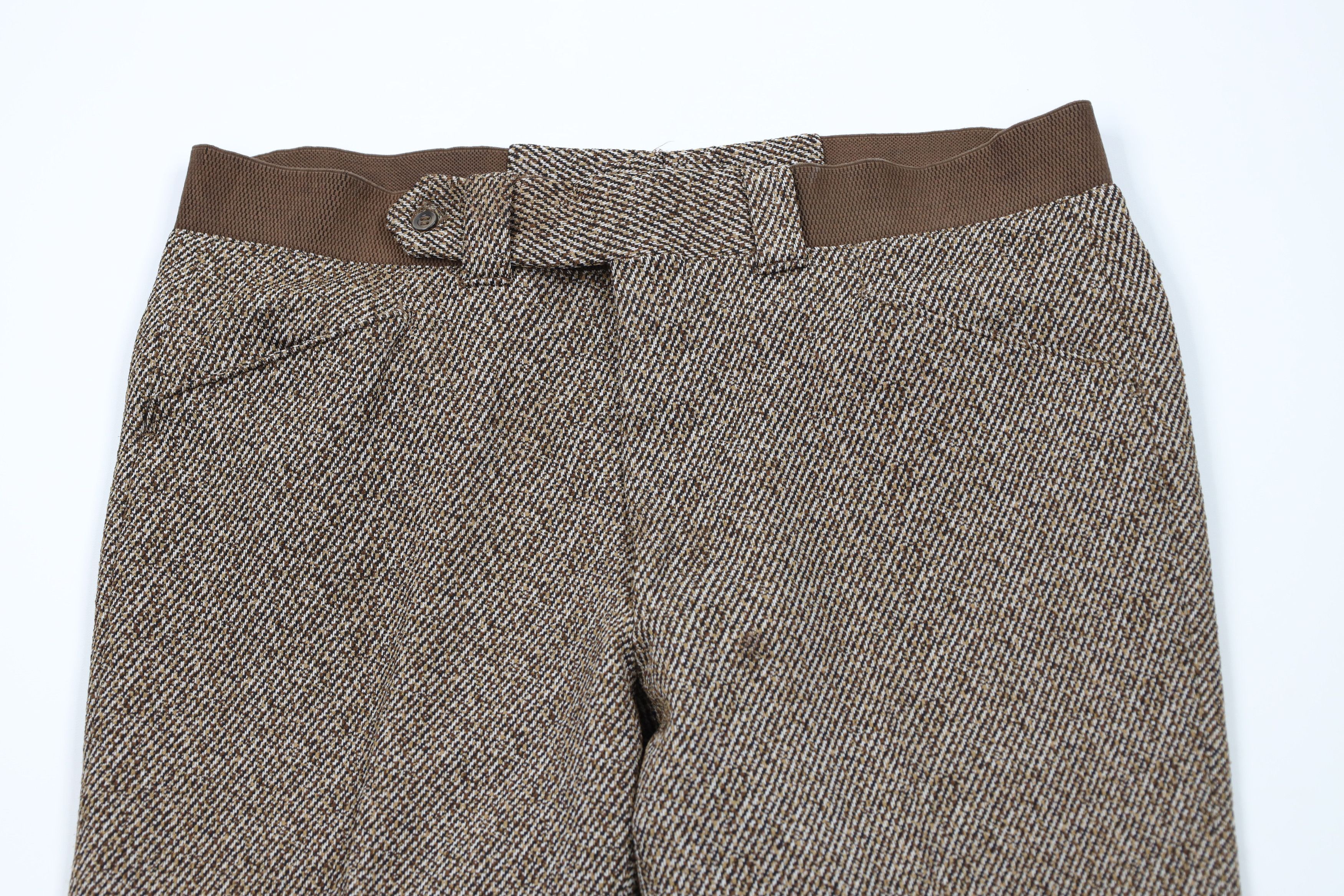 Vintage Vintage 60s Streetwear Knit Bell Bottoms Chino Pants Brown Size US 38 / EU 54 - 2 Thumbnail