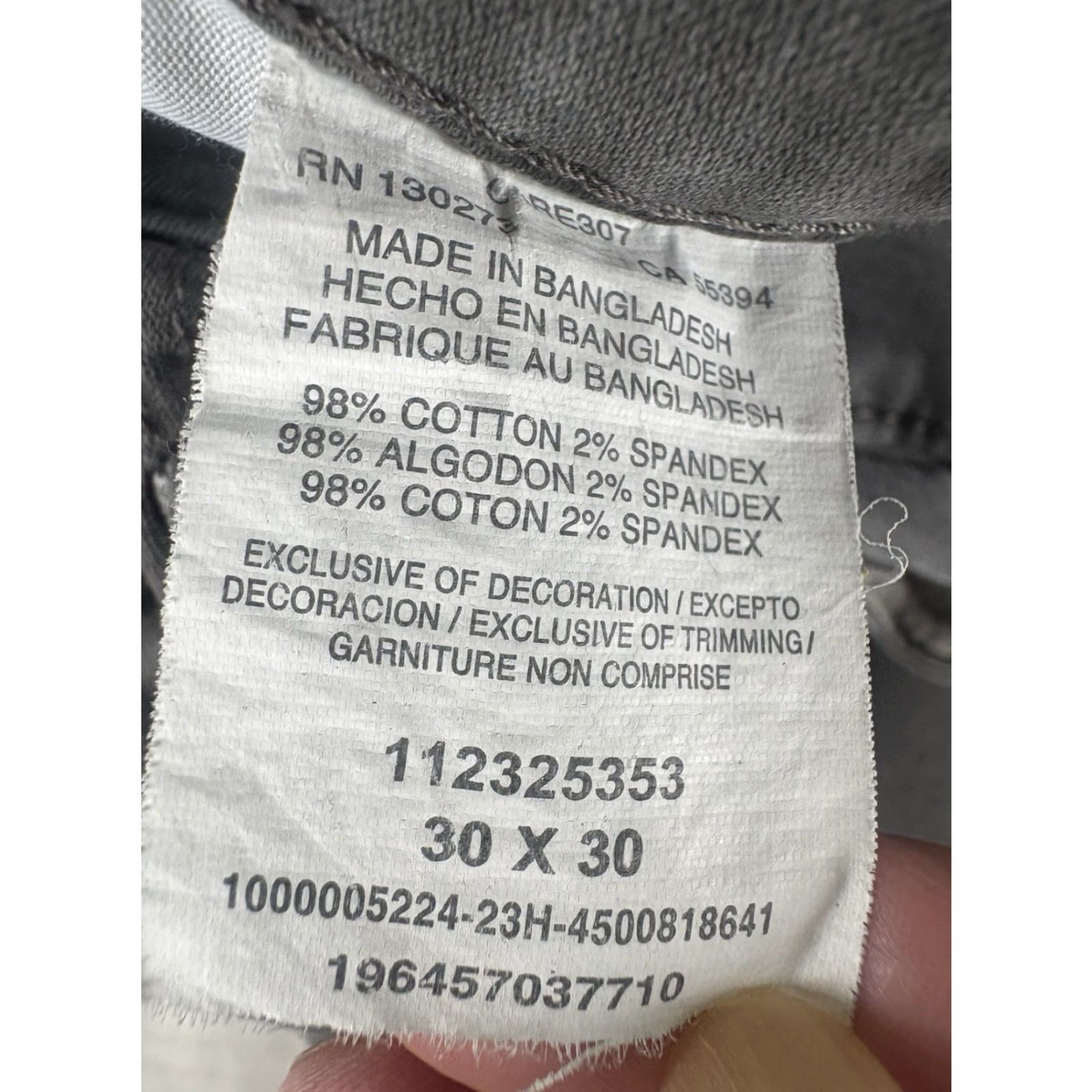 Wrangler Wrangler Straight Fit Jeans Gray 30X30 Regular Mens Denim Size US 30 / EU 46 - 8 Thumbnail