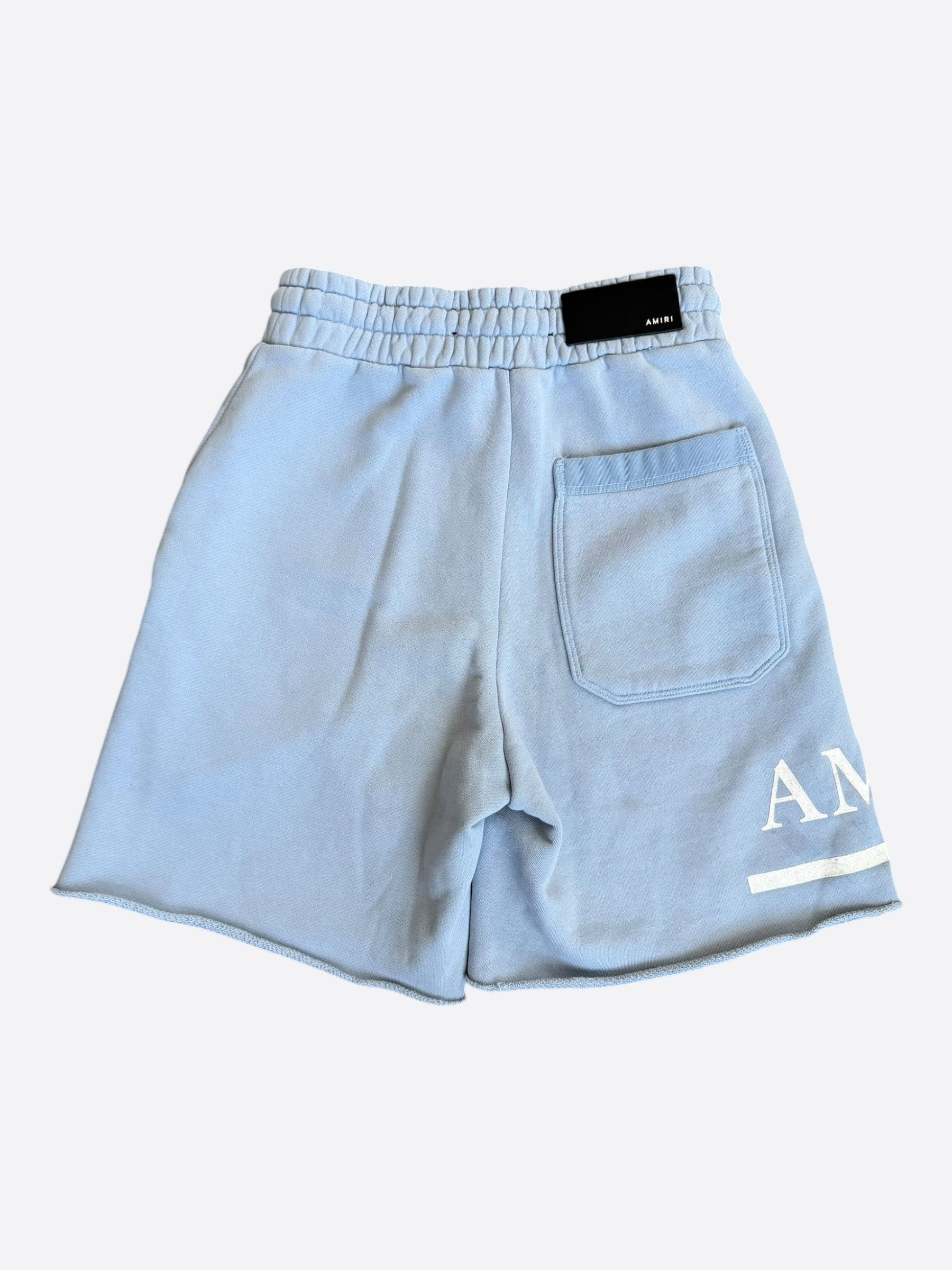 Amiri Amiri Blue & White MA Bar Logo Shorts Size US 28 / EU 44 - 2 Thumbnail