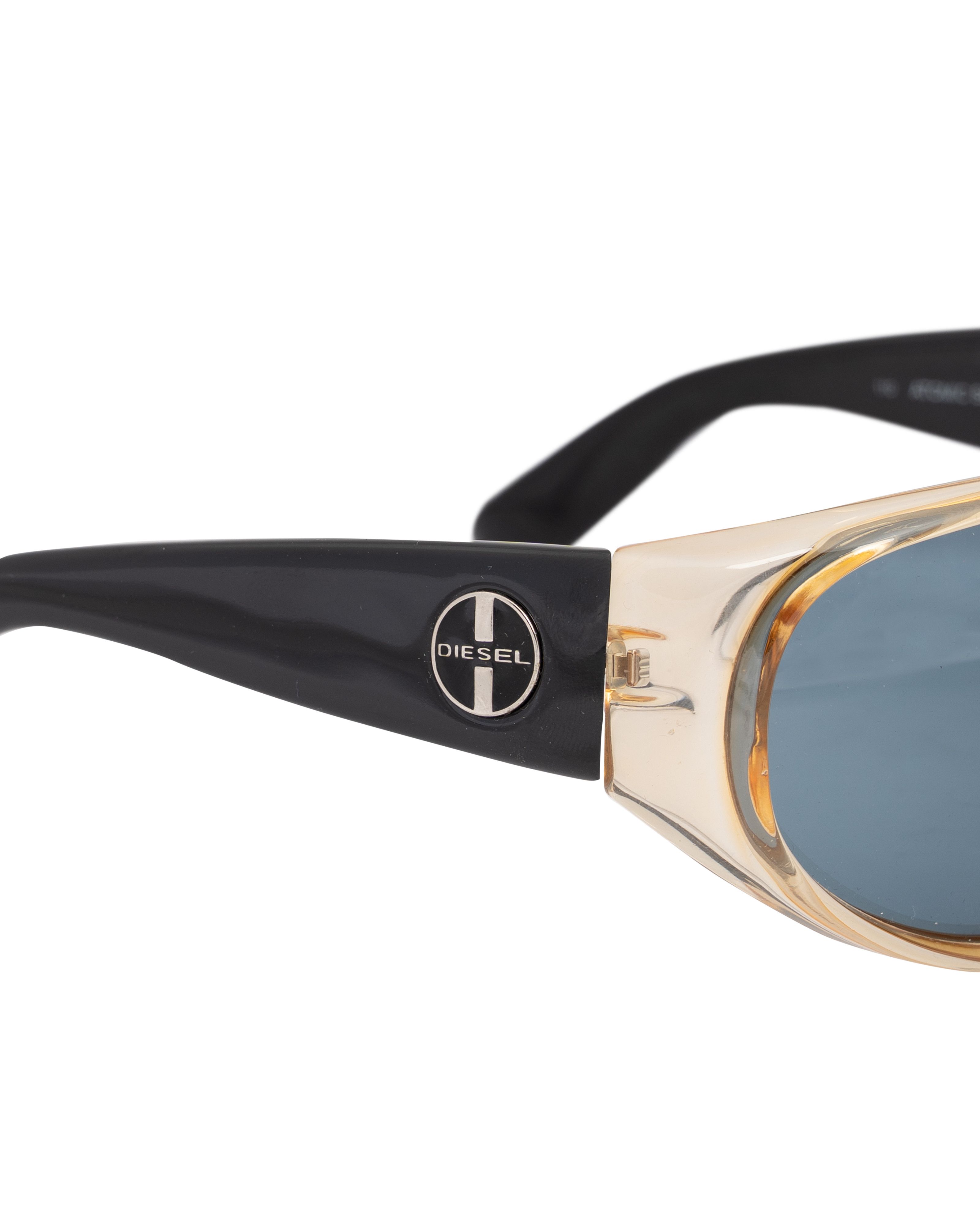 Diesel Diesel '00s Transparent Yellow & Black Plastic Sunglasses Size ONE SIZE - 3 Thumbnail