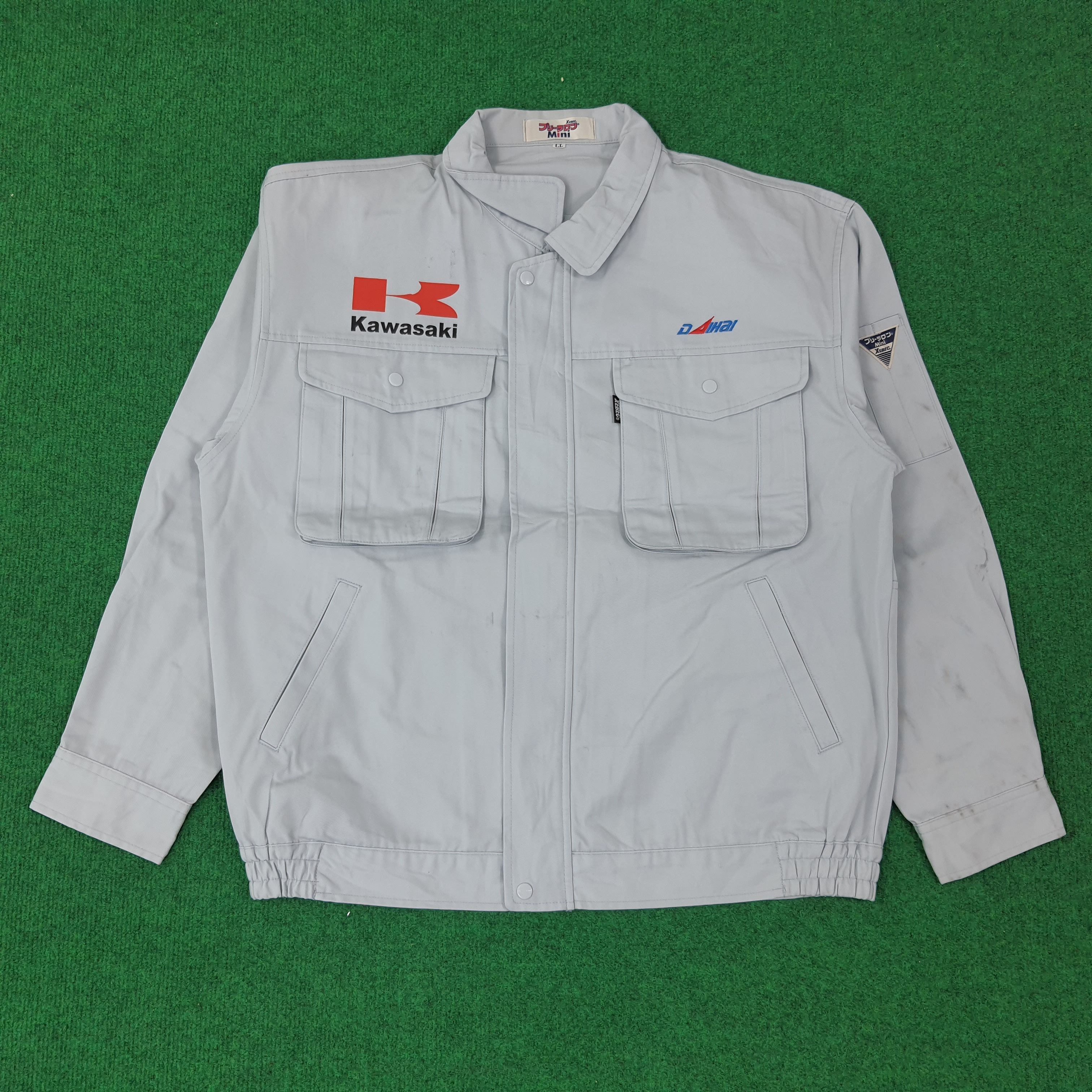 Japanese Brand × Vintage Vintage KAWASAKI Japan Motorsports Racing Jacket C233N14 Size US L / EU 52-54 / 3 - 3 Thumbnail