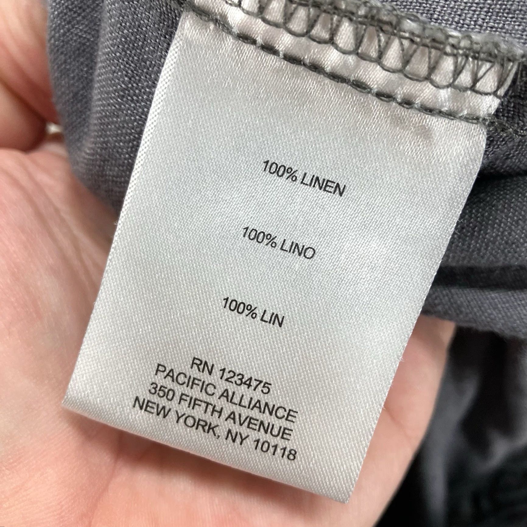 Ellen Tracy VINTAGE Ellen Tracy Jogger Pants Women's S Gray Linen Drawstring Elastic Waist Pockets 100% Linen Tapered Leg Modern Boho Beach 90s Womens Size 28" / US 6 / IT 42 - 4 Thumbnail