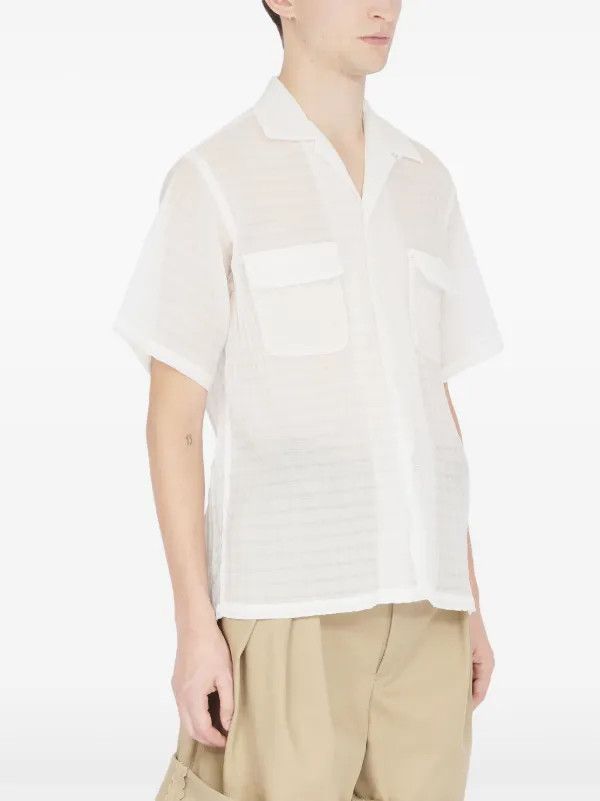 Maison Margiela oc11z0925 Camp Shirt in White Size US L / EU 52-54 / 3 - 2 Thumbnail