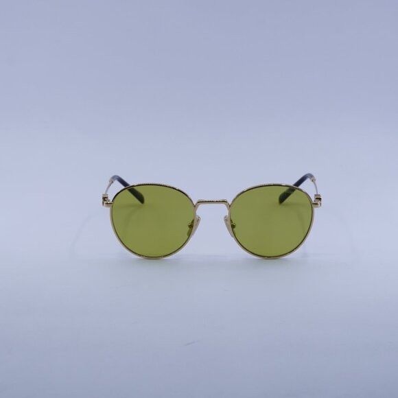 Miu Miu Miu Miu MU55ZS 5AK07O Sunglasses Gold Round Frame Size ONE SIZE - 3 Thumbnail