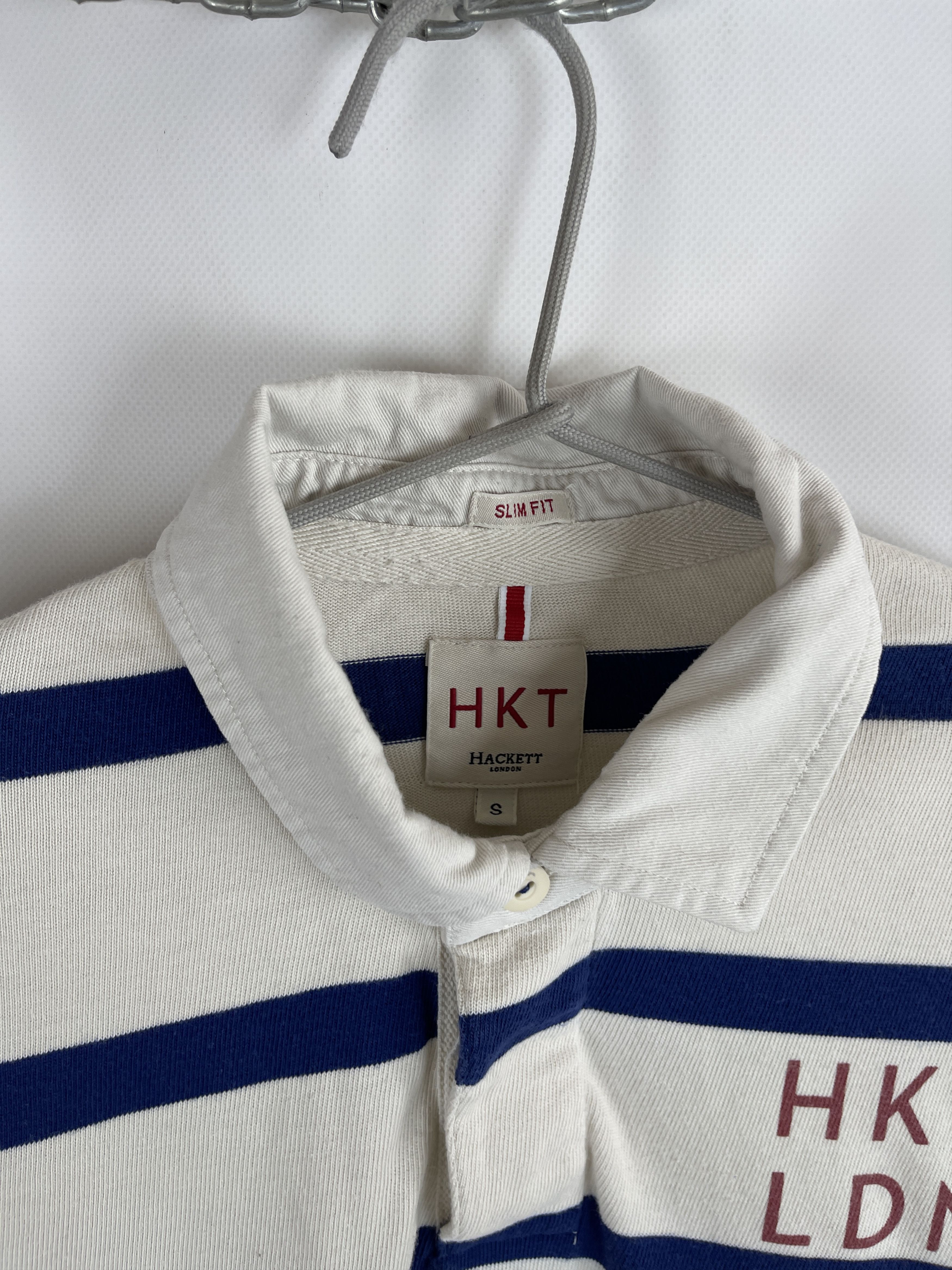 Hackett HKT Hackett London beige striped rugby polo shirt Size US S / EU 44-46 / 1 - 6 Thumbnail