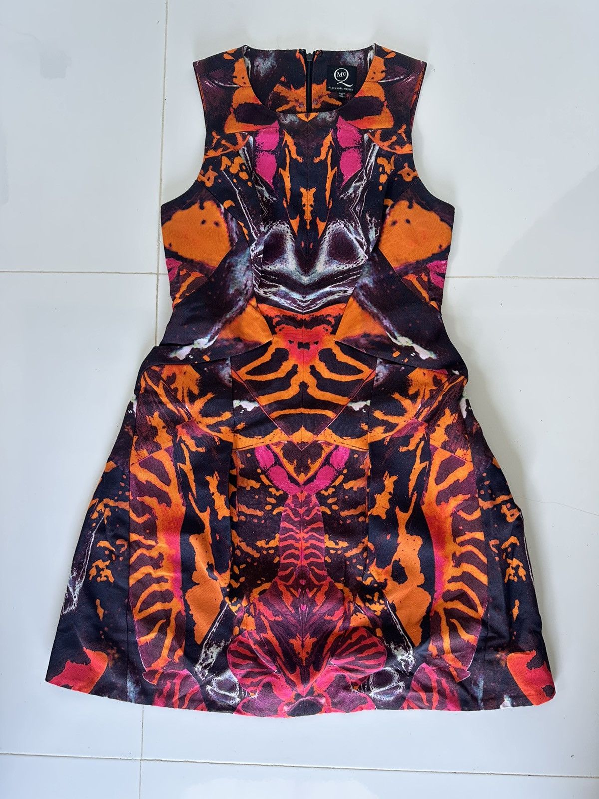 McQ Alexander McQueen Alexander Mcqueen Multi Color Abstratct Print Dress Size S / US 4 / IT 40 - 2 Thumbnail