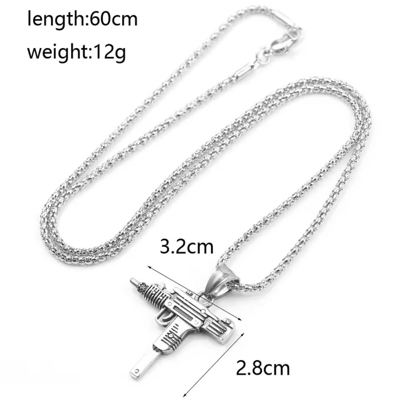 Jewelry × Lil Uzi Vert Uzi Gun Charm Pendant Necklace Chain NEW Size ONE SIZE - 4 Thumbnail