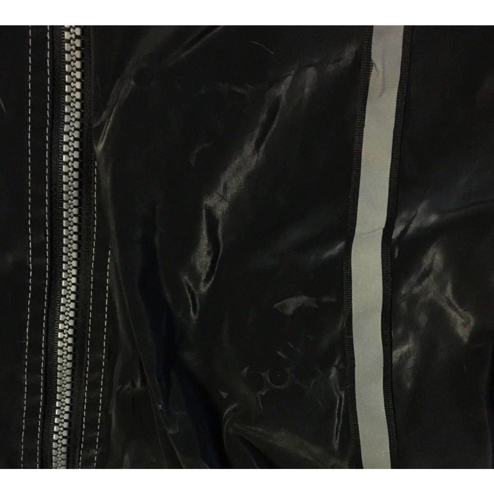 Vintage VINTAGE 90s Interstate Jeans Reflective Jacket 2XL Black Grunge Skate Surf Rave Jnco Y2K Mens Jacket Size US 39 - 6 Thumbnail
