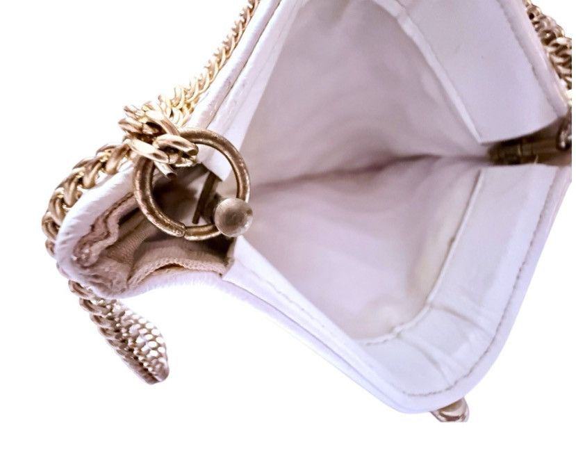 Other VTG Andé Quilted White Leather Shoulder Bag Gold Chain Strap Size ONE SIZE - 6 Thumbnail