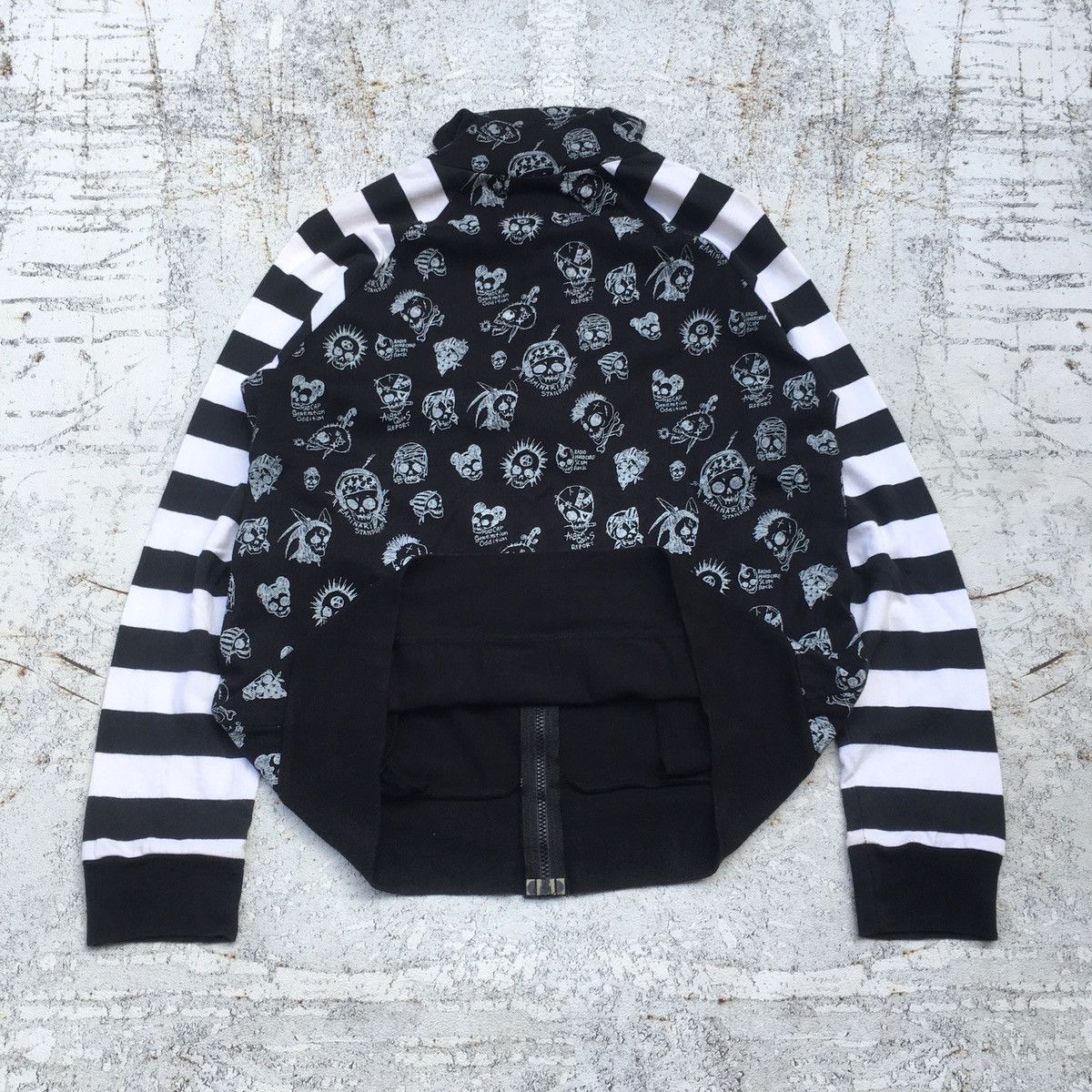 14th Addiction × Affliction × If Six Was Nine Algonquins Full Zip Skull Grunge Punk LGB Jacket Size M / US 6-8 / IT 42-44 - 8 Thumbnail