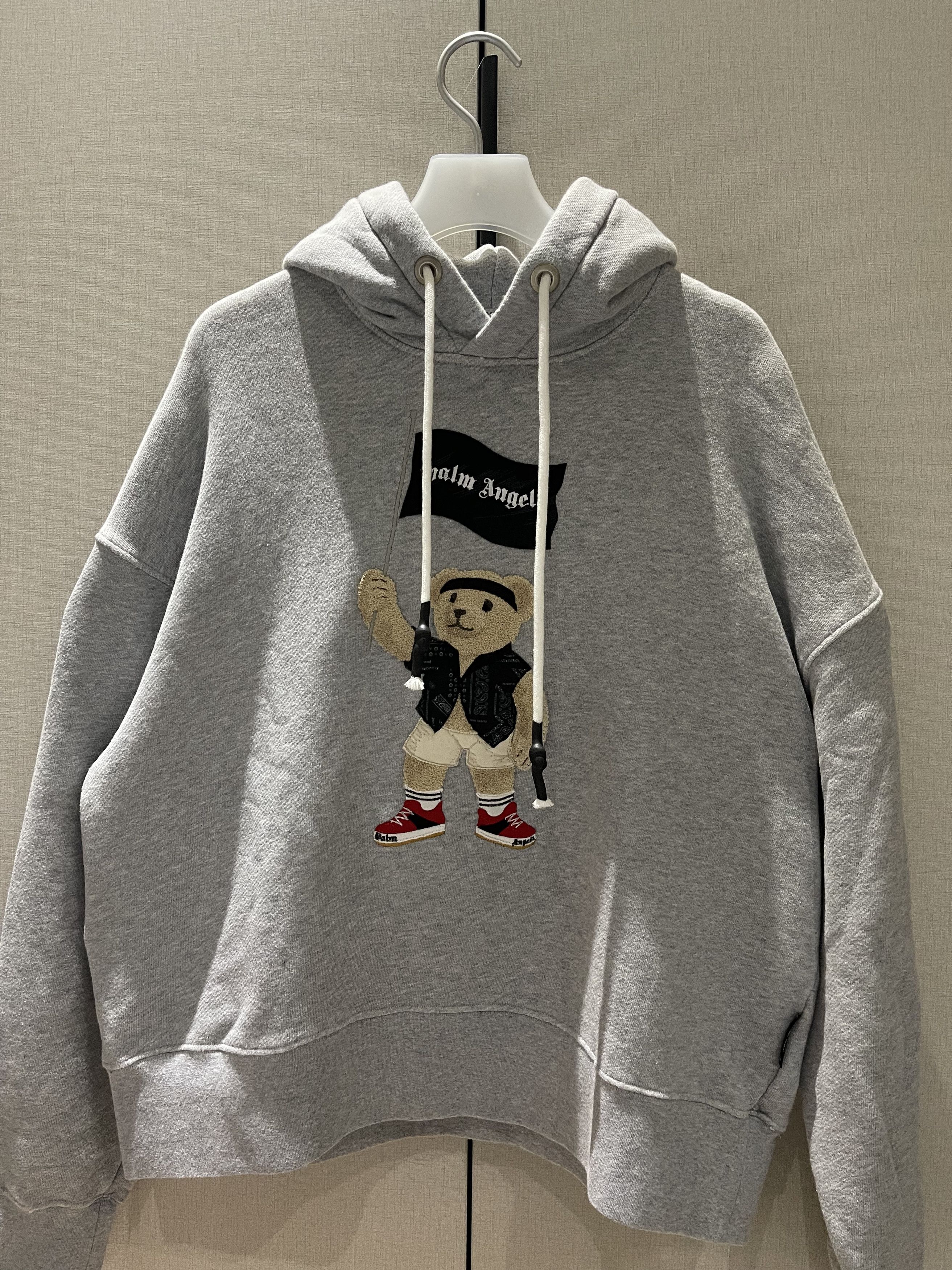 Palm Angels Palm Angels Pirate Bear Hoody Melange Grey WH Palm Angels Size US XS / EU 42 / 0 - 1 Thumbnail
