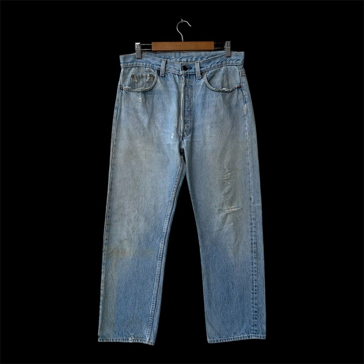 Levi's Thrashed Vintage 80s Levi’s 501 Denim Jeans Size US 32 / EU 48 - 1 Thumbnail