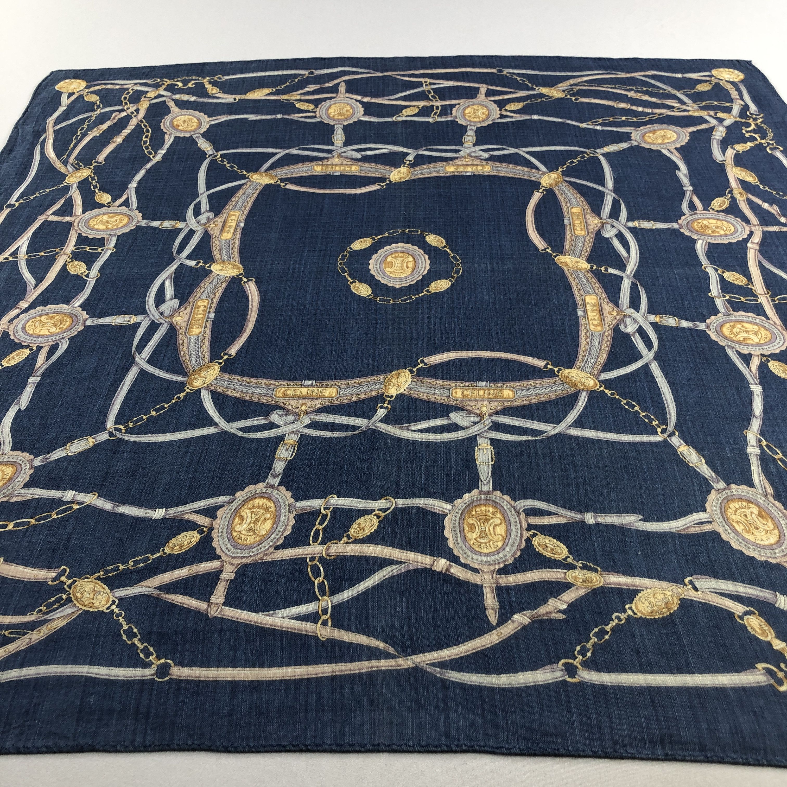 Celine × Vintage Celine Handkerchief Neckerchief Bandana H2580 Size ONE SIZE - 4 Thumbnail