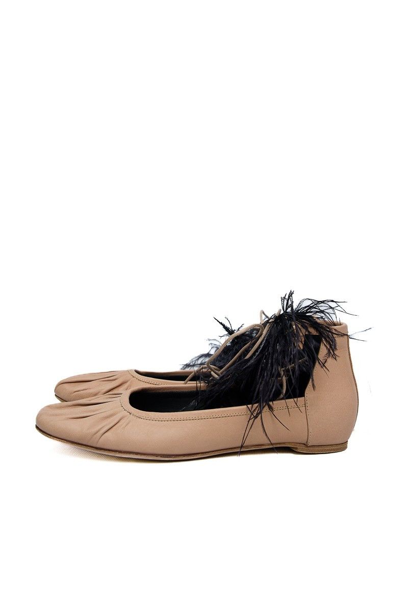 Ann Demeulemeester Ann Demeulemeester SS18 Feather Ballerina Flats Size US 8 / IT 38 - 1 Thumbnail