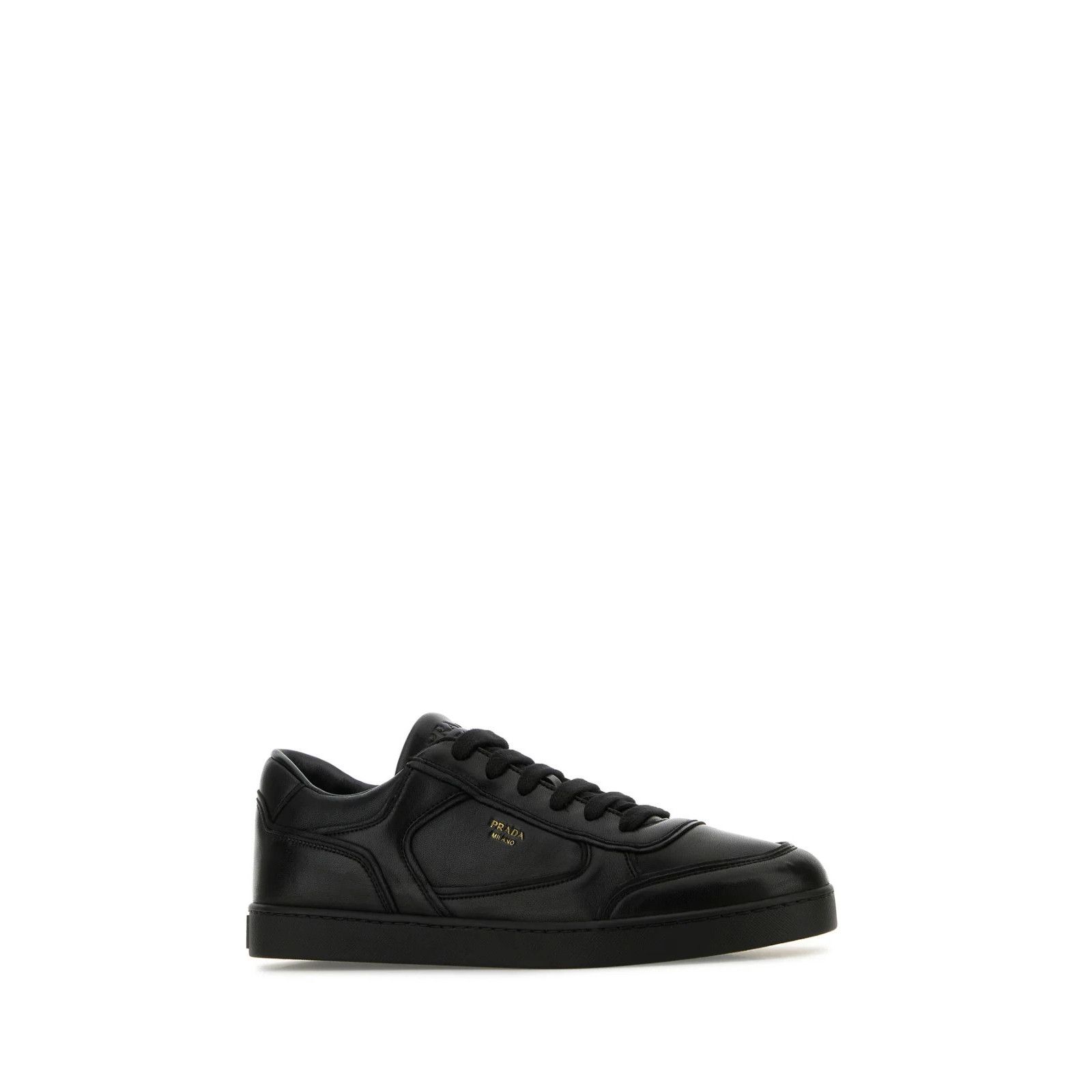 Prada PRADA Black Leather Sneakers New And Authentic (Men's size:8 Size US 8.5 / EU 41-42 - 2 Thumbnail