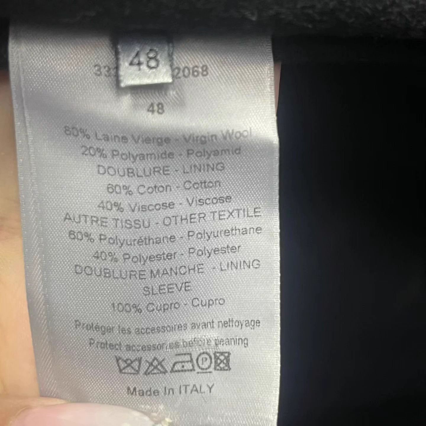 Dior Dior Black Double-Breasted Notched Collar Men’s Overcoat Size US M / EU 48-50 / 2 - 4 Thumbnail