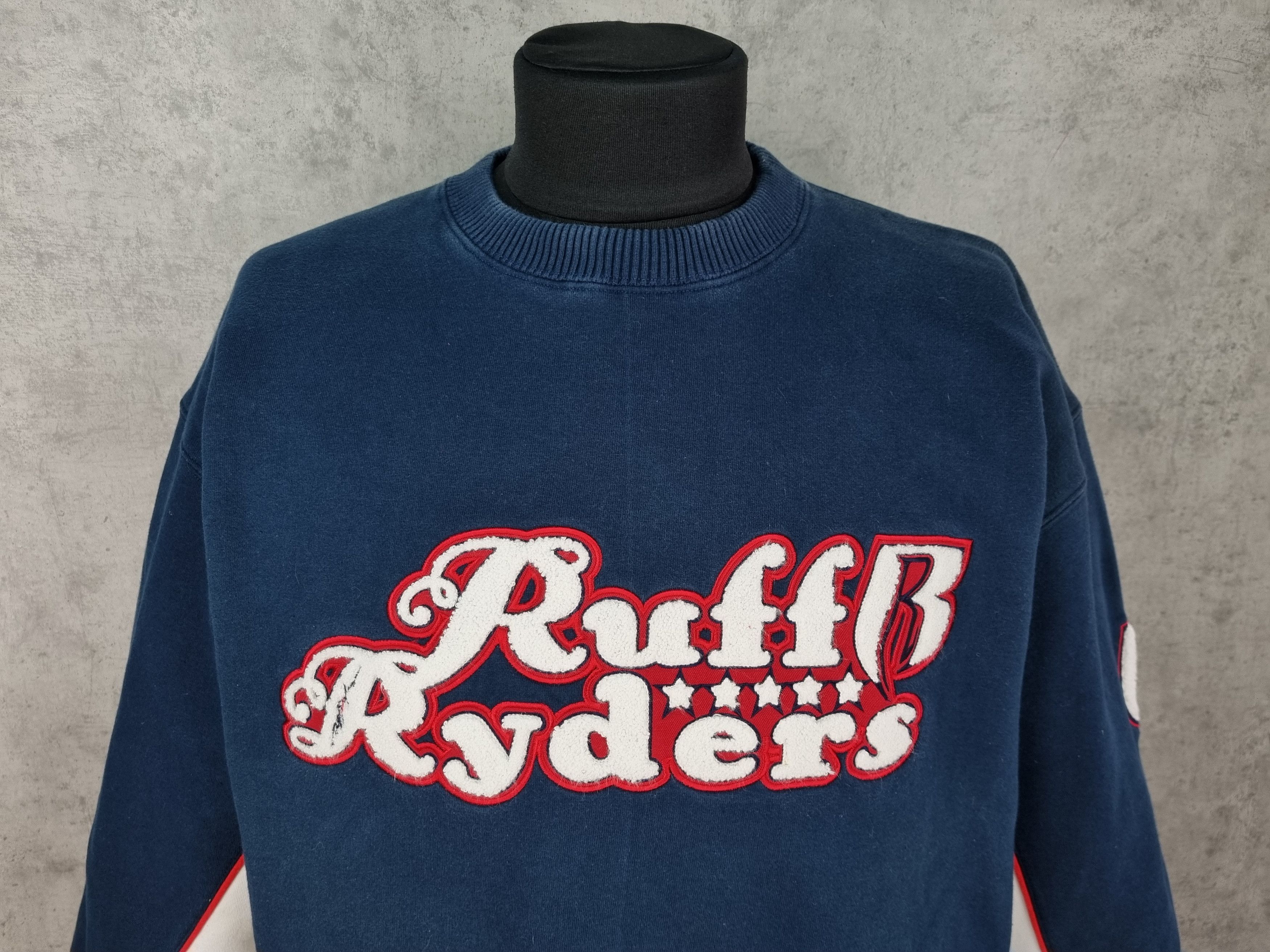 Rap Tees × Ruff Ryders × Vintage Ruff Ryders Spellout Big Logo Faded Sweatshirt Size US XL / EU 56 / 4 - 5 Thumbnail