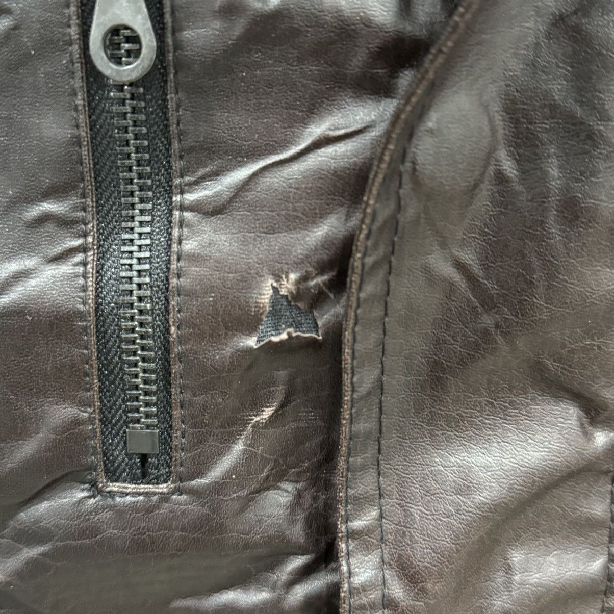 In The Attic In The Attic Leather Double Zip Hooded Jacket Size US L / EU 52-54 / 3 - 10 Thumbnail