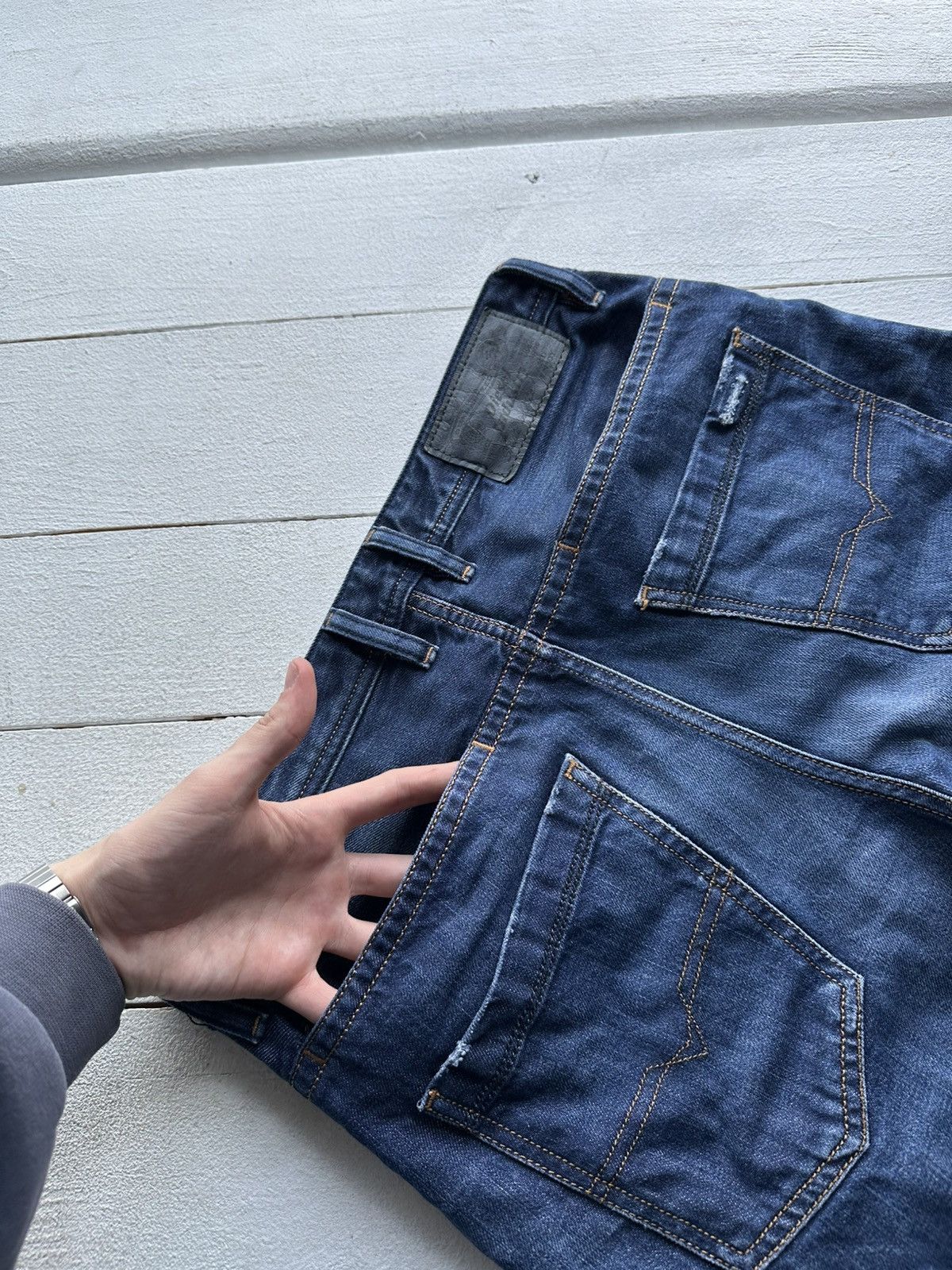 Diesel VNTG 🚨 Y2K Diesel Industry shorts Streetwear blue faded Size US 31 - 2 Thumbnail