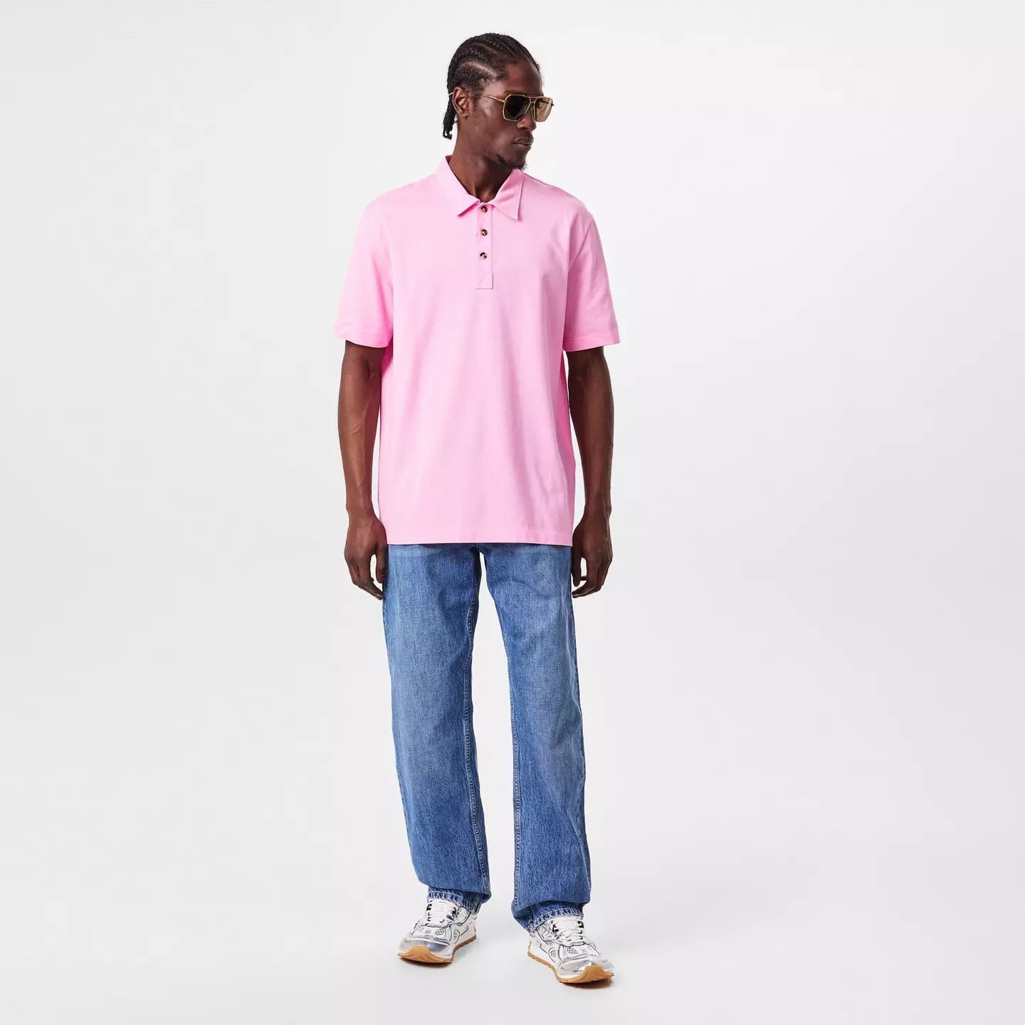 Bottega Veneta o1g2r1mq0426 Logo Short Sleeve Polo Shirt in Pink Size US M / EU 48-50 / 2 - 6 Thumbnail