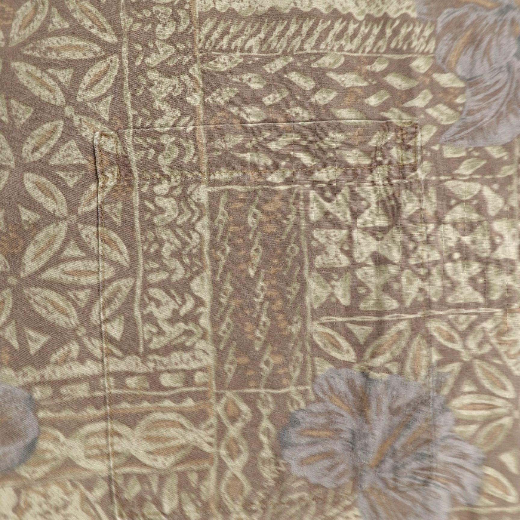 Vintage Kahala Shirt Mens Large Brown Hawaiian Tribal Aloha Camp Linen Rayon Cotton Camp Size US L / EU 52-54 / 3 - 4 Thumbnail