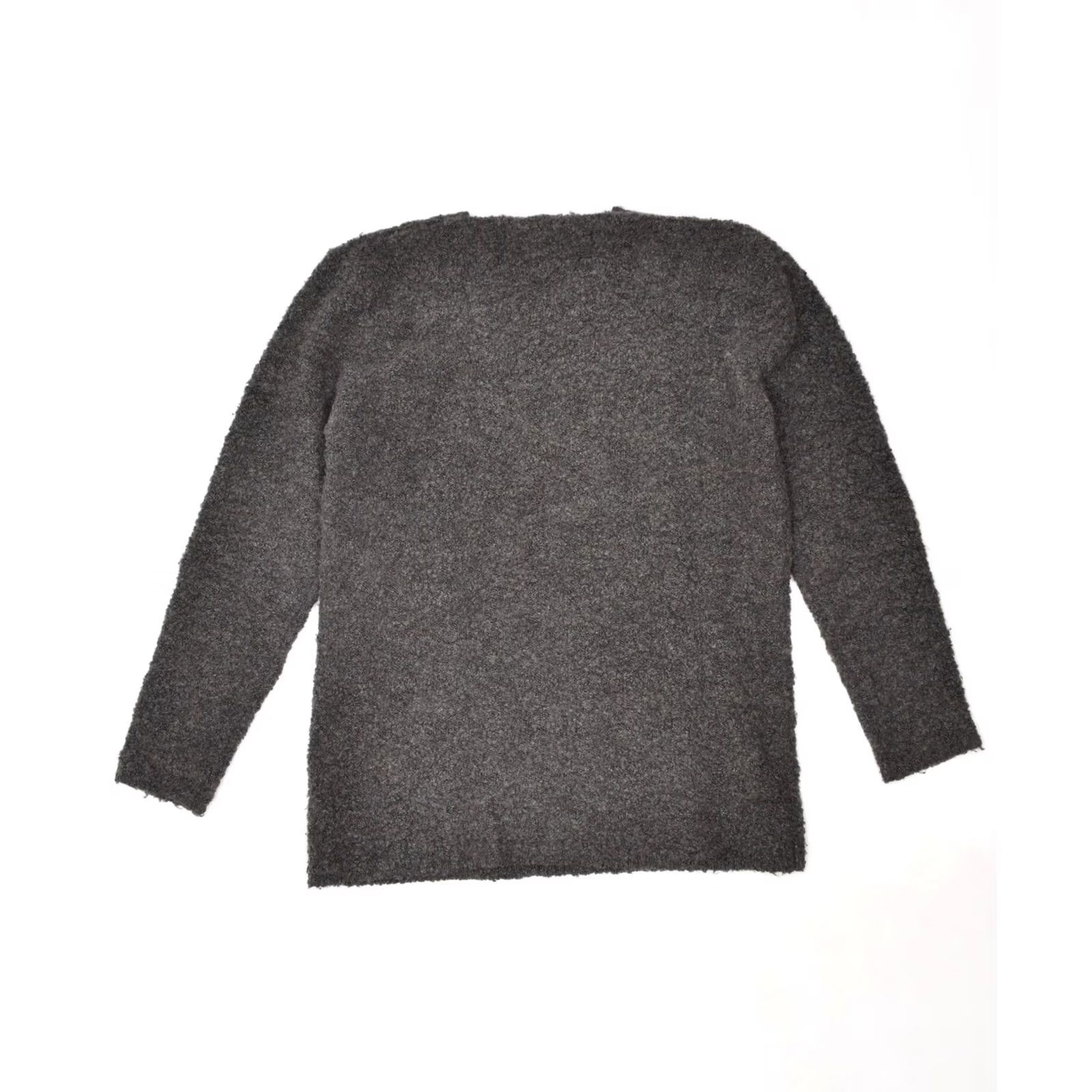 Vintage VINTAGE O.O.P.S. JEANS Womens Jumper Sweater Medium Grey Acrylic V-Neck UK 14 Size M / US 6-8 / IT 42-44 - 2 Thumbnail