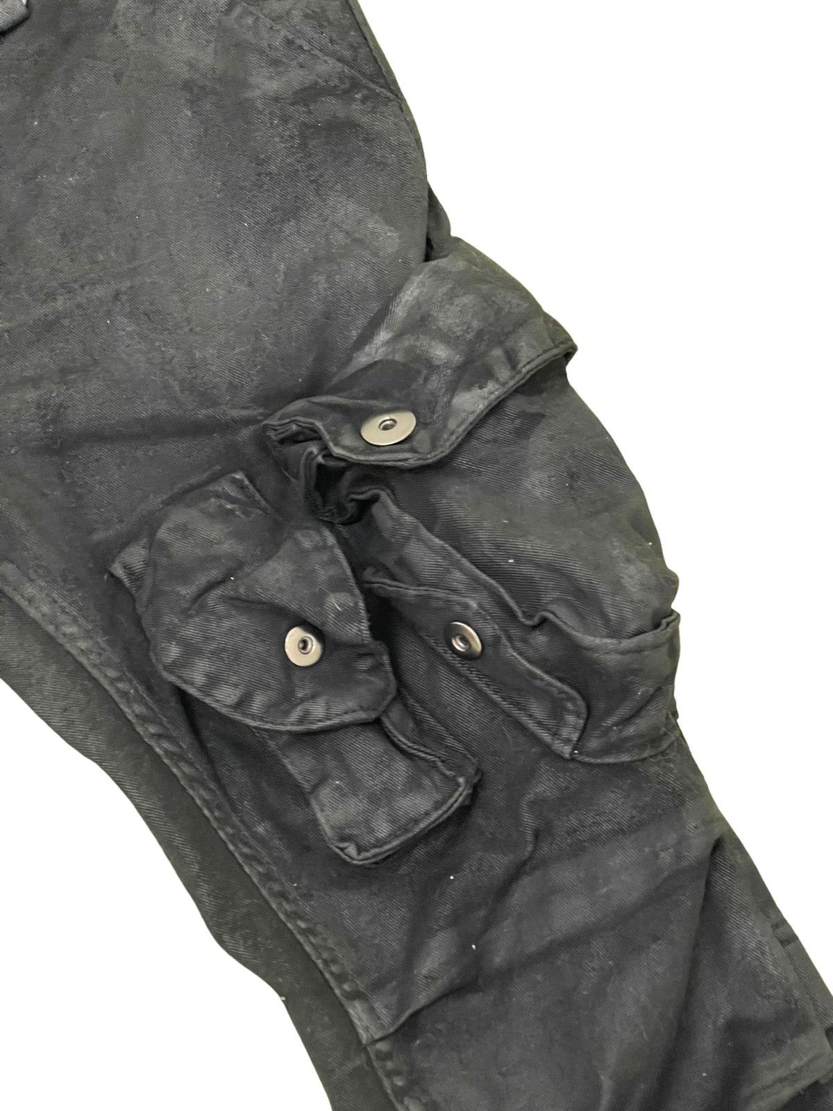 Japanese Brand Cargo Skinny Stretch Glamour Cotton Waxed Gas Mask 8🟦8 Size US 30 / EU 46 - 10 Thumbnail
