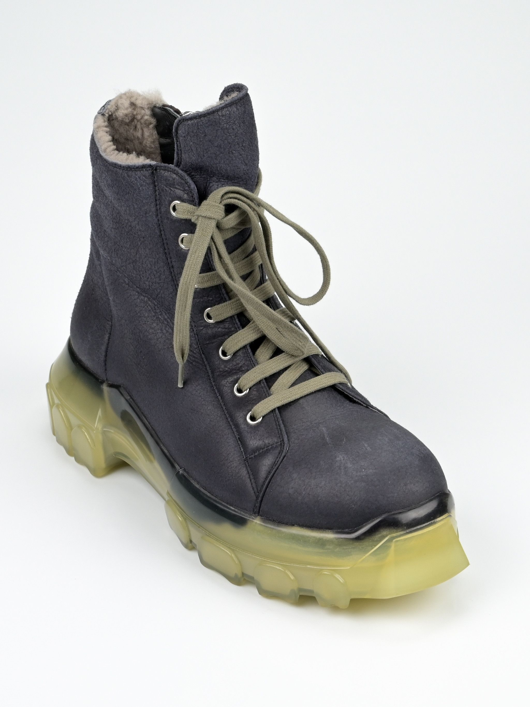 Rick Owens Shearling Mega Bozo Tractor Boots Size US 11 / EU 44 - 10 Thumbnail