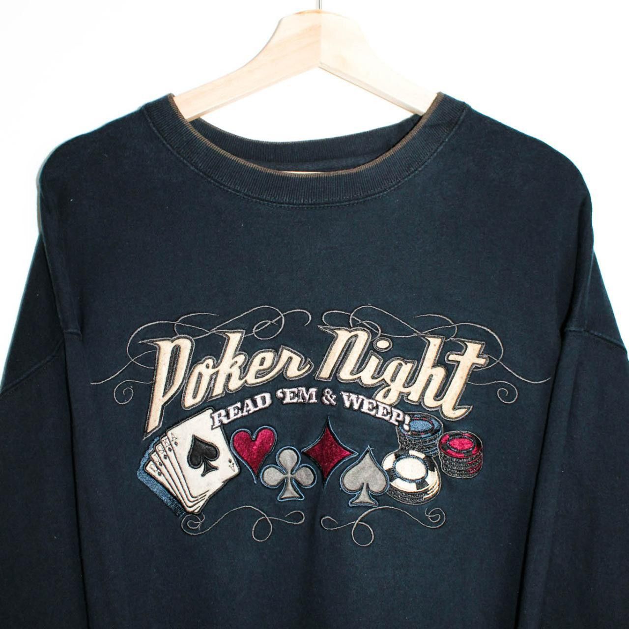 Vintage Vintage Poker Night sweatshirt size: XL Size US XL / EU 56 / 4 - 4 Thumbnail