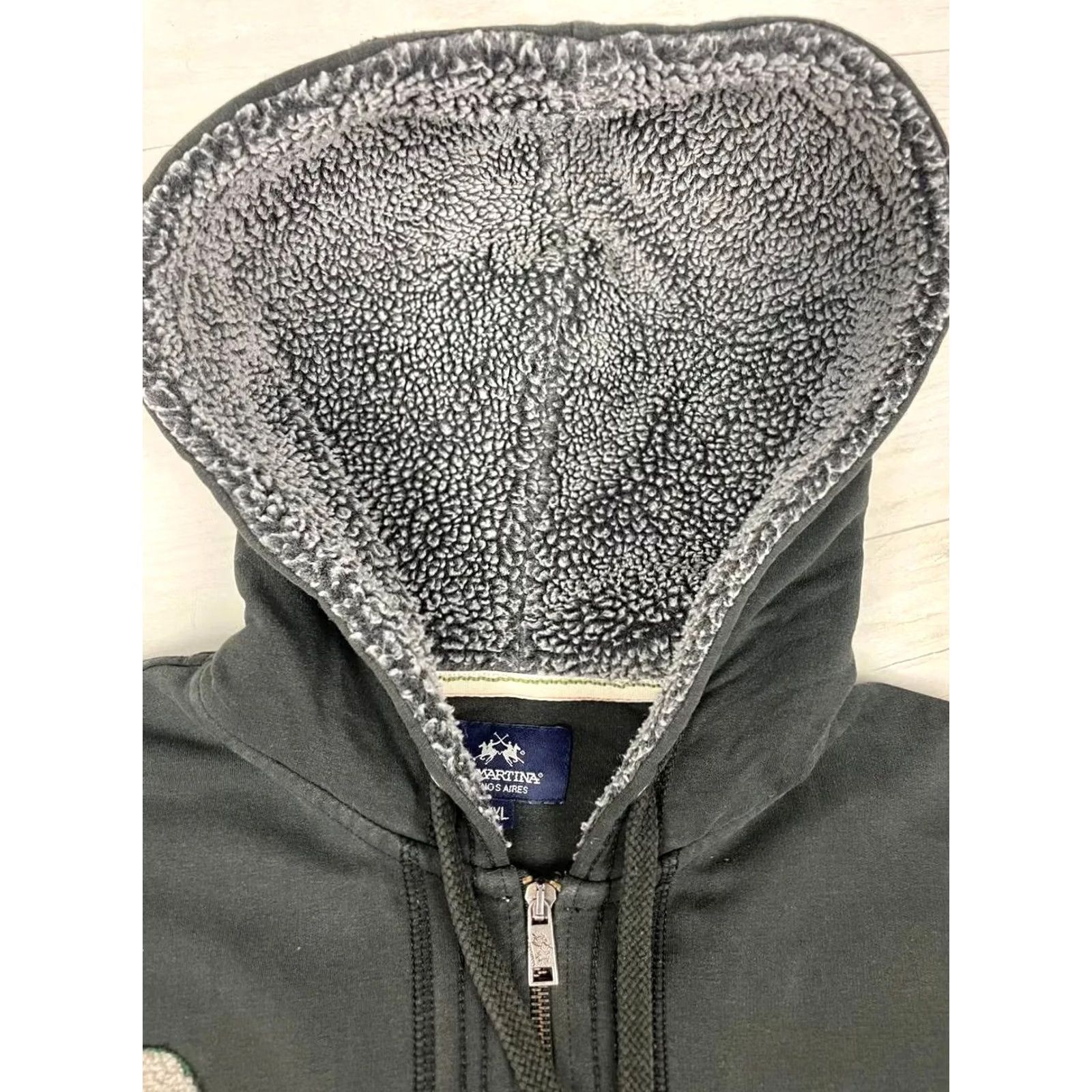 La Martina La Martina Hoodie Full Zip Faux Fur Hooded Men Size XL Black Size US XL / EU 56 / 4 - 7 Thumbnail