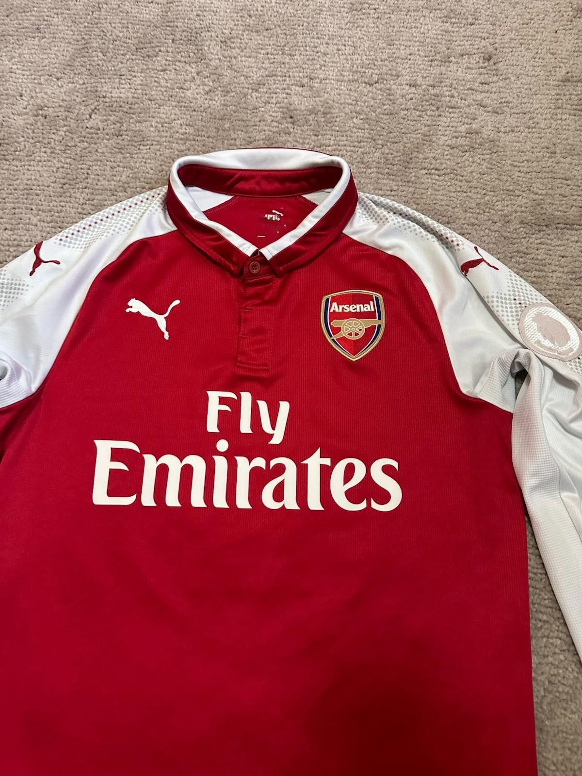 Puma #14 AUBAMEYANG ARSENAL LONDON 2017/18 HOME SHIRT JERSEY PUMA Size US M / EU 48-50 / 2 - 5 Thumbnail