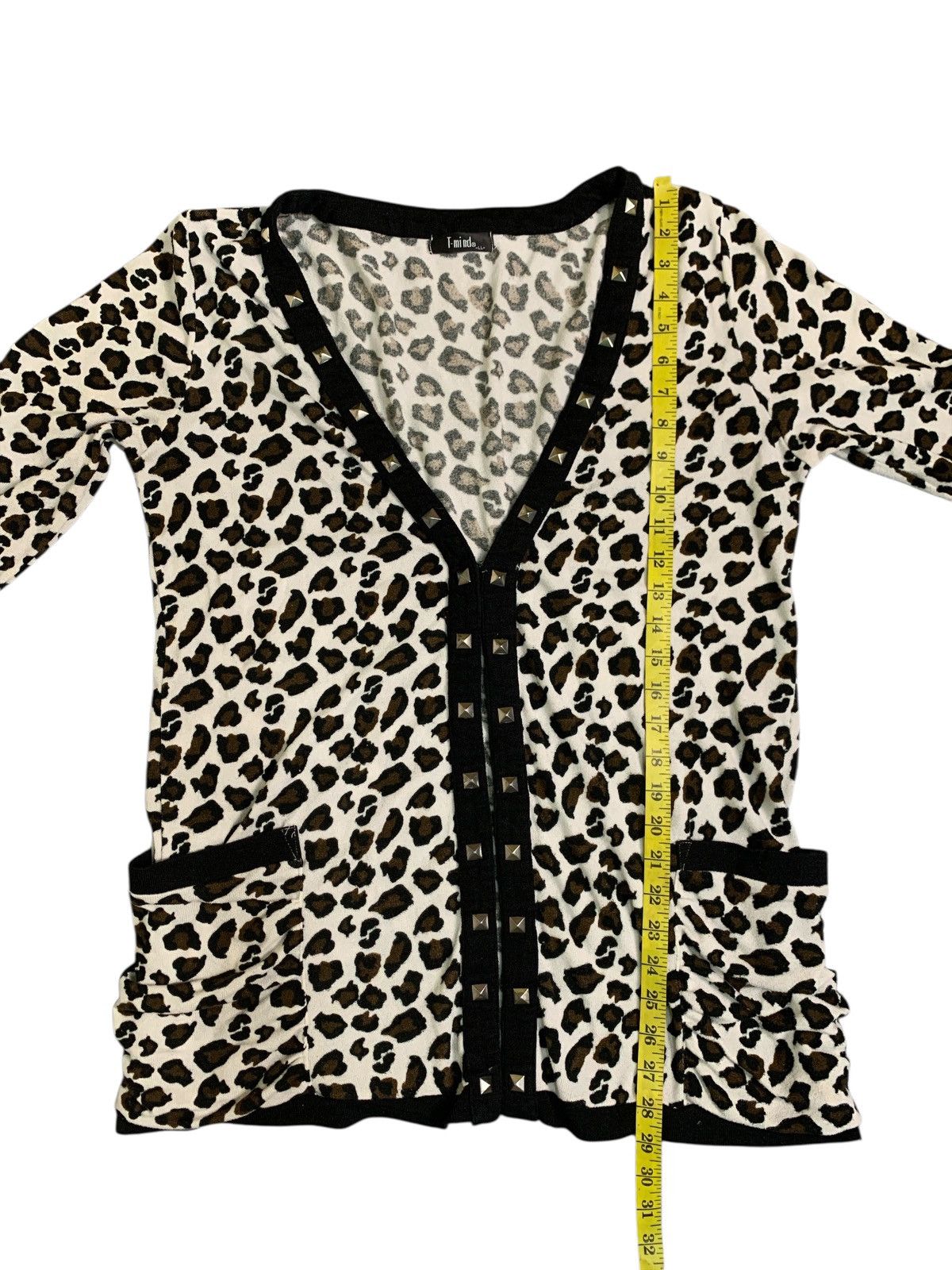 Japanese Brand Rare Design T-Mind Leopard Cardigans Size L / US 10 / IT 46 - 7 Thumbnail