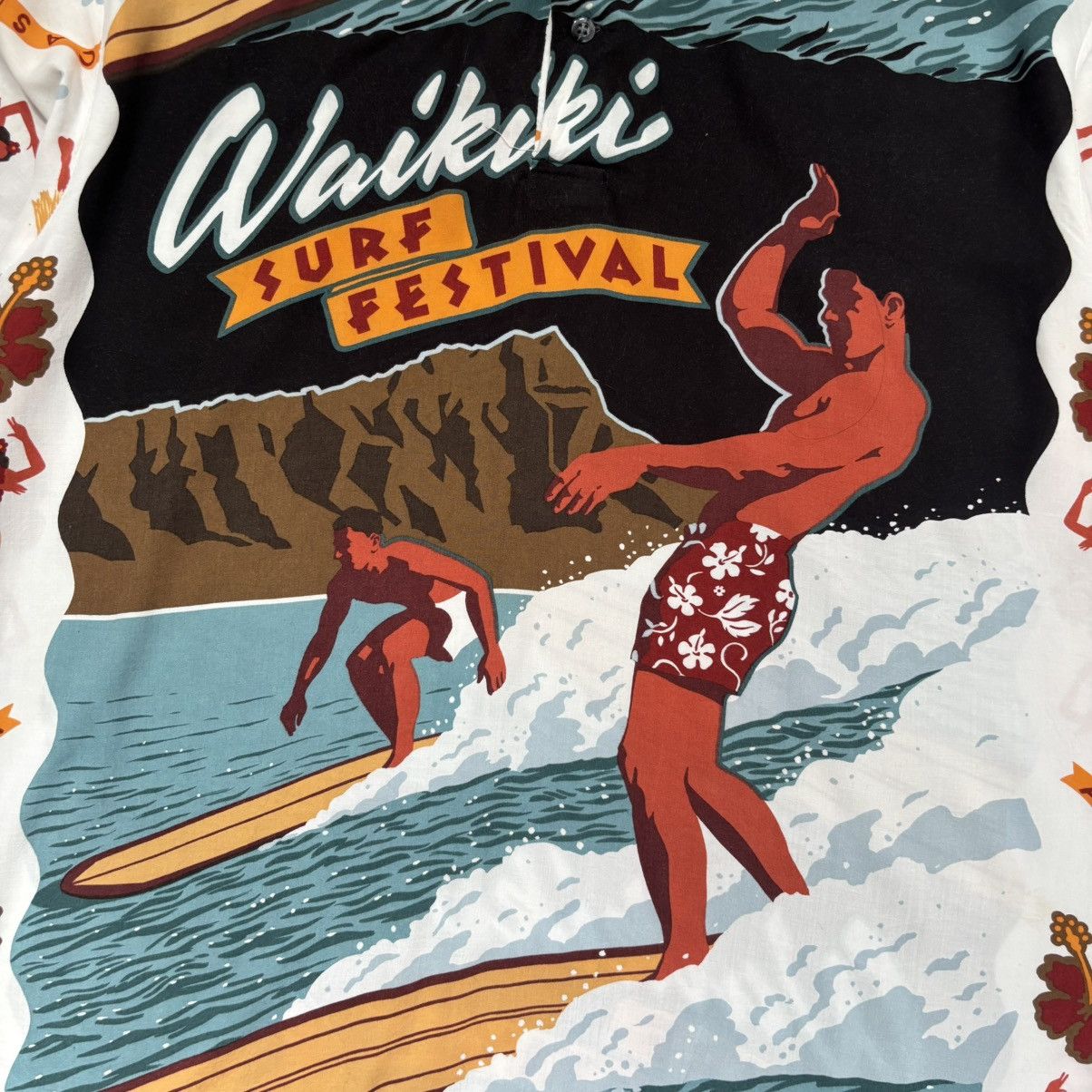 Japanese Brand Vintage Hawaiian Style Waikiki Surf Festival All Over Print Size US L / EU 52-54 / 3 - 3 Thumbnail