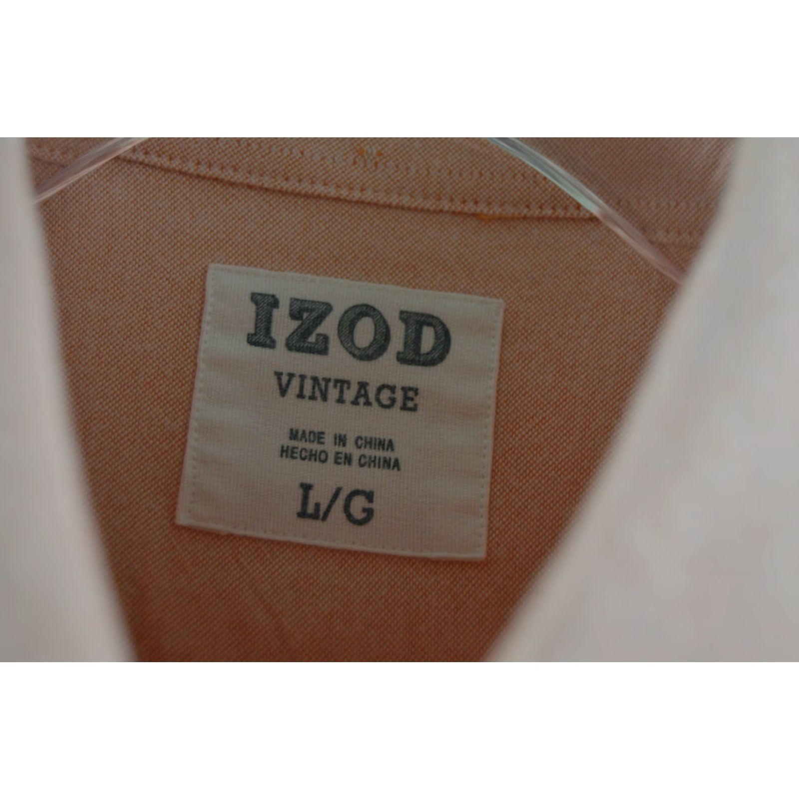Izod VINTAGE Izod Men's 100% Cotton Button-Down Shirt Pink L SIZE Regular Casual Mens Size US L / EU 52-54 / 3 - 4 Thumbnail