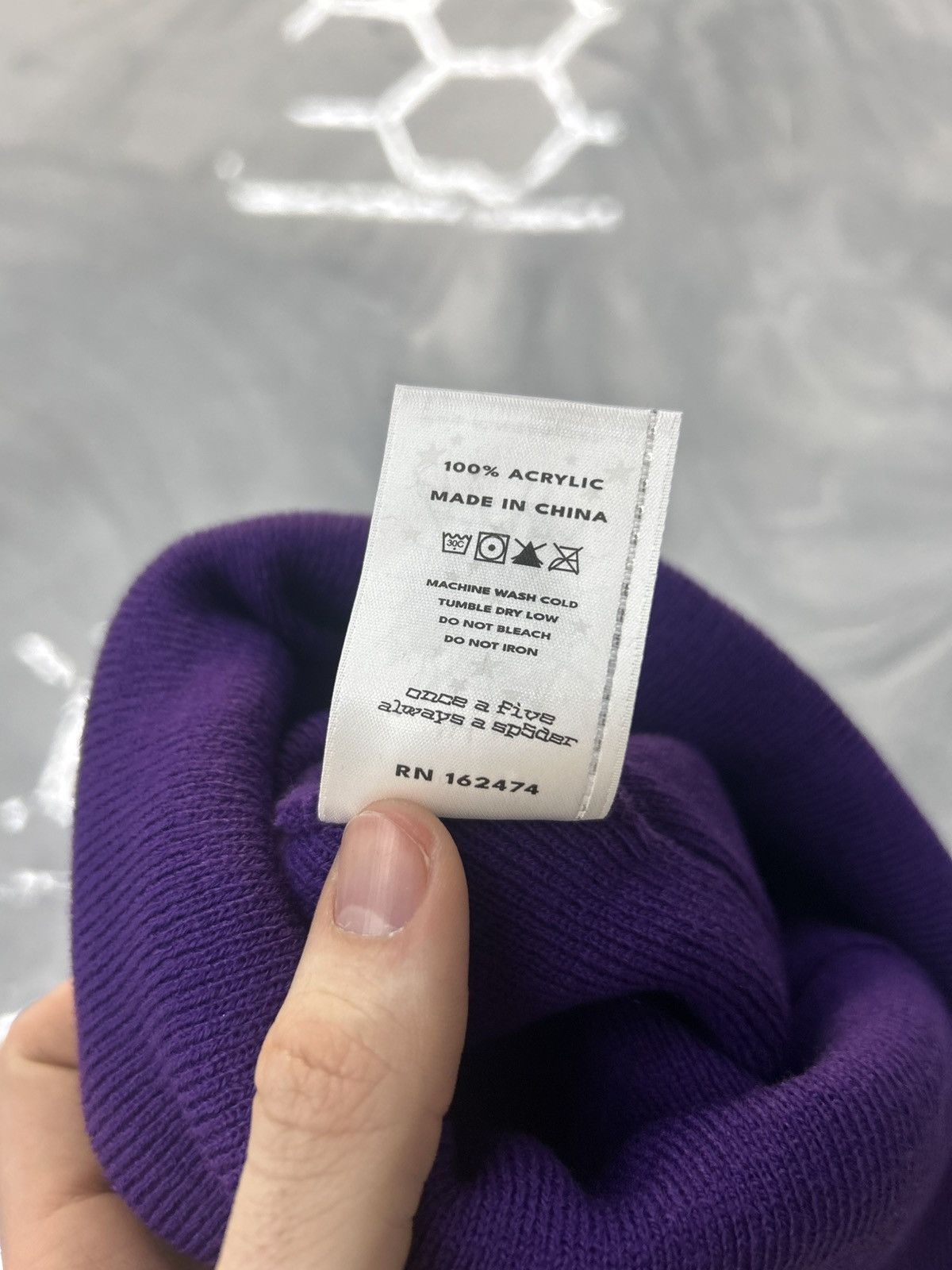 Sp5der Sp5der Purple Black Mohair Beanie Size ONE SIZE - 9 Thumbnail