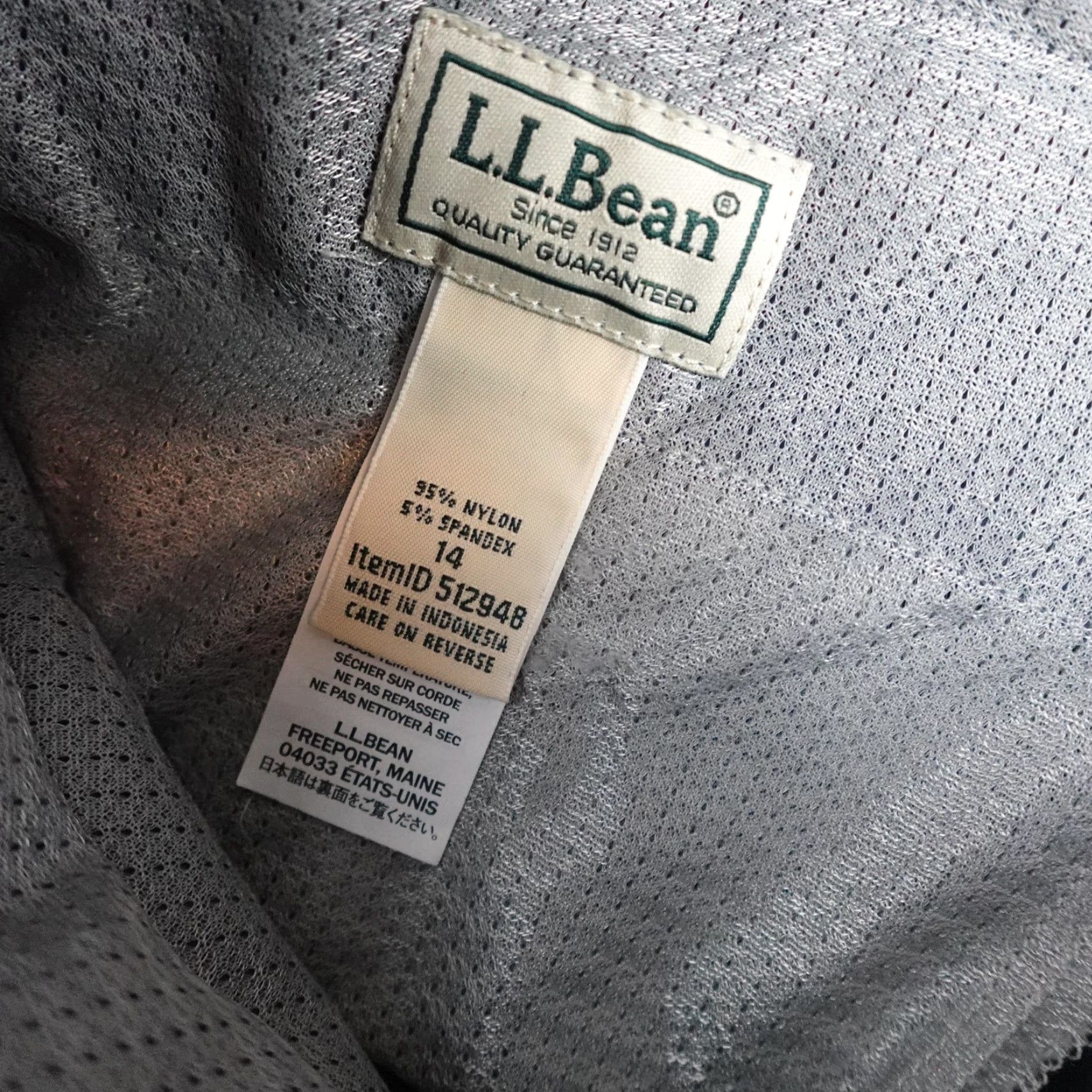 Vintage L.L.Bean Cresta Pants Womens 14 Gray Convertible Zip Off Hiking Quick Dry Nylon Pants Size 36" / US 14 / IT 50 - 4 Thumbnail