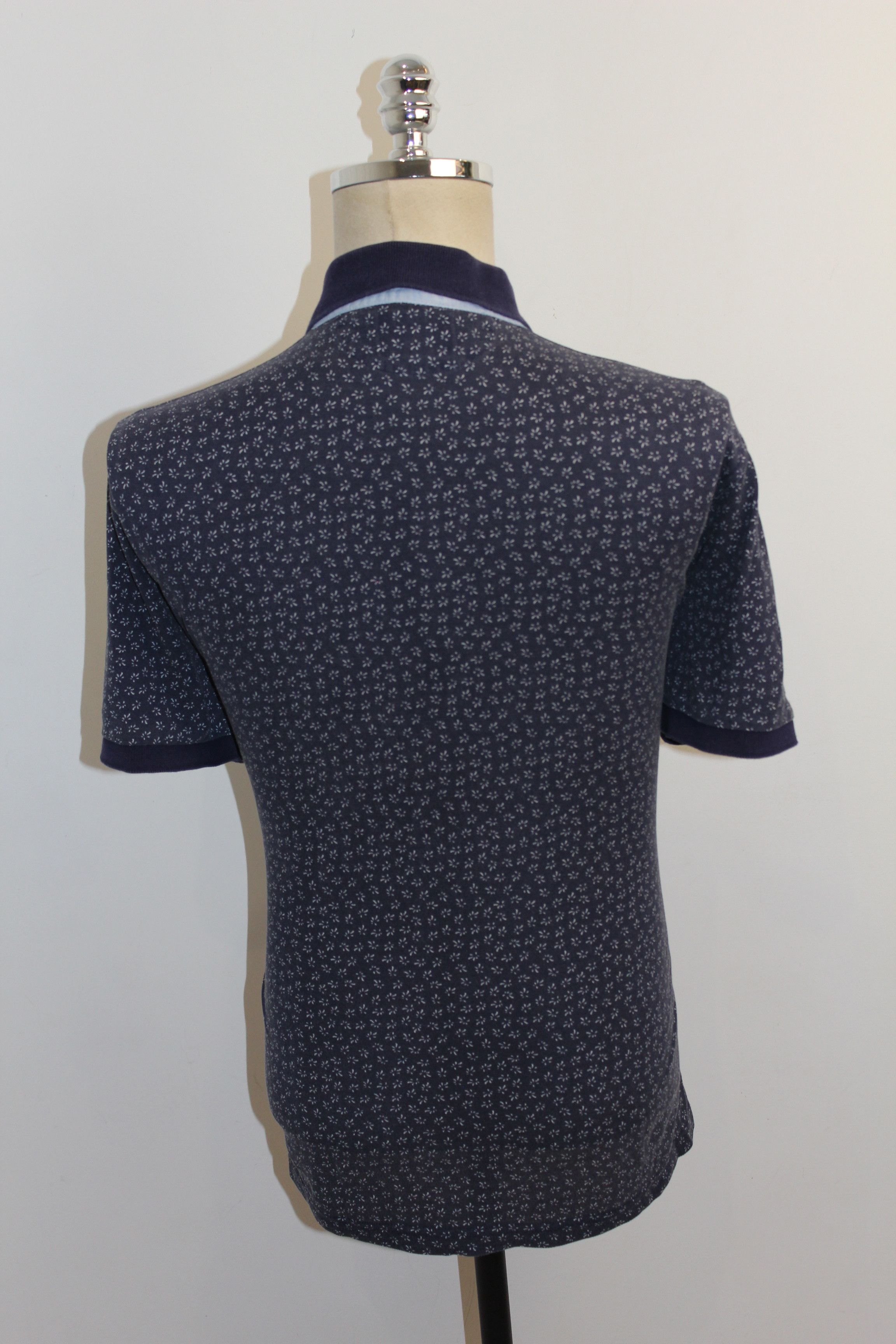 Hackett Men's Hackett Short Sleeve Floral Blue Polo Shirt Size US XL / EU 56 / 4 - 6 Thumbnail