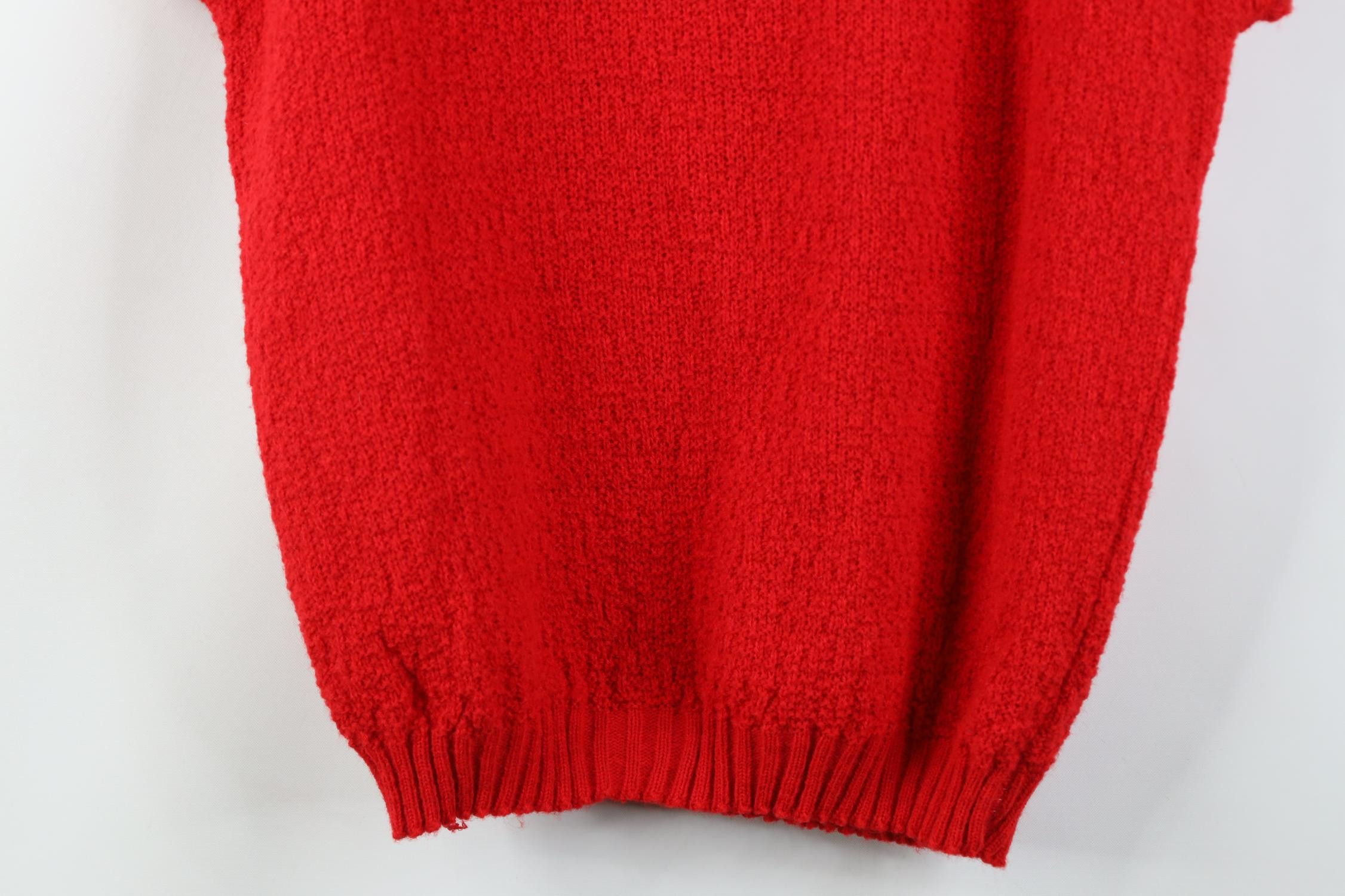 Vintage Vintage 70s 80s Dolman Sleeve Knit Sweater Vest Red USA Size M / US 6-8 / IT 42-44 - 11 Thumbnail