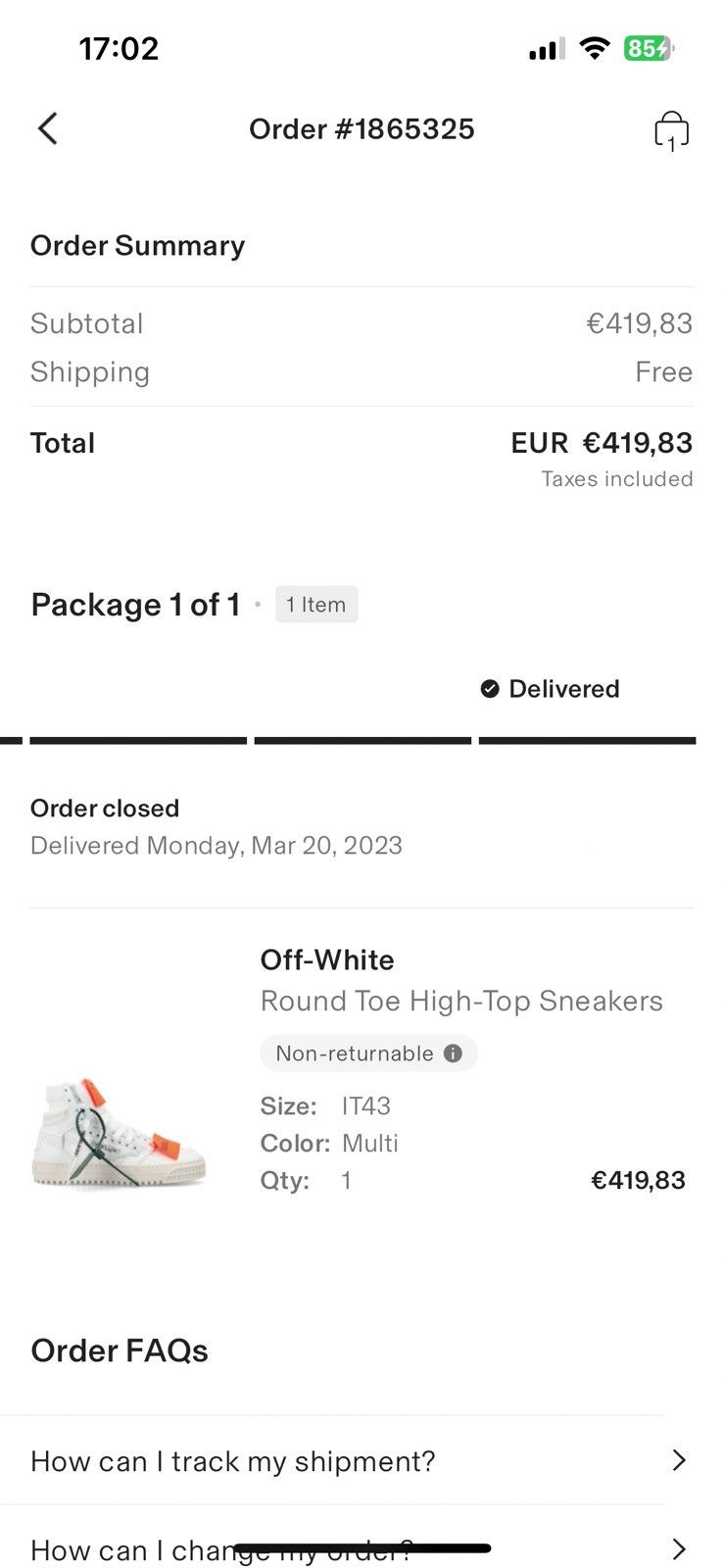 Off-White Off-White Court 3.0 Sneakers Size US 10.5 / EU 43-44 - 16 Thumbnail