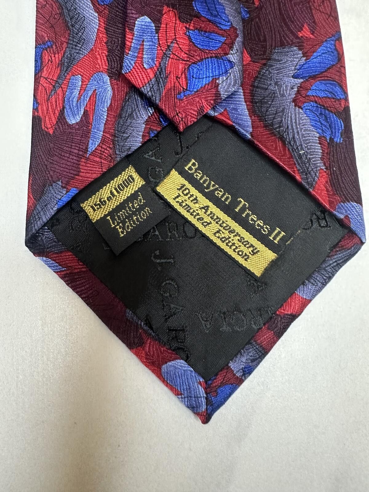 Other Vintage J. Garcia 100% silk tie red/blue/burgundy/grey bold Size ONE SIZE - 3 Thumbnail