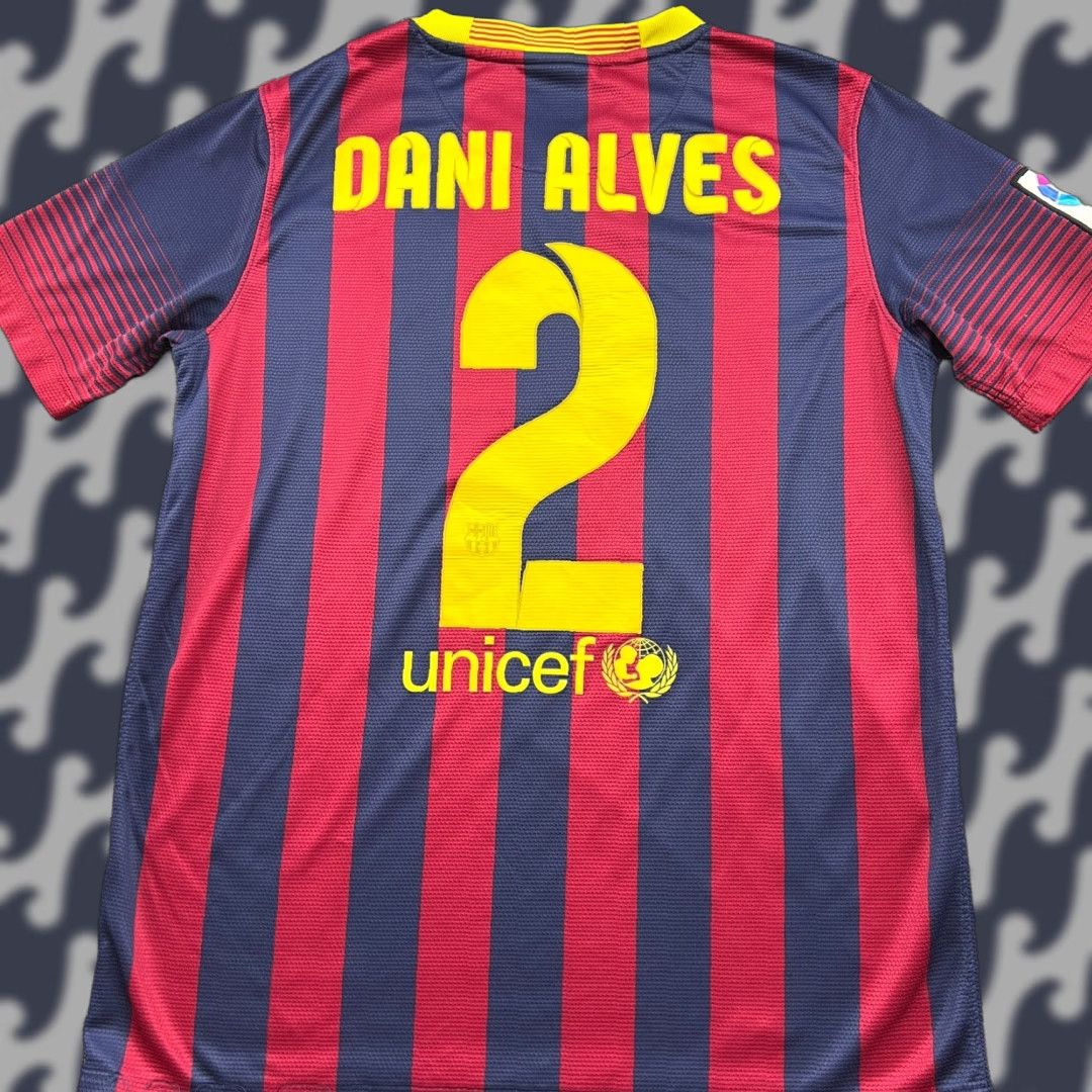 Nike Nike Barcelona 2013 2014 Home Dani Alves #2 Football Jersey Mens XS Shirt Size US XS / EU 42 / 0 - 1 Thumbnail