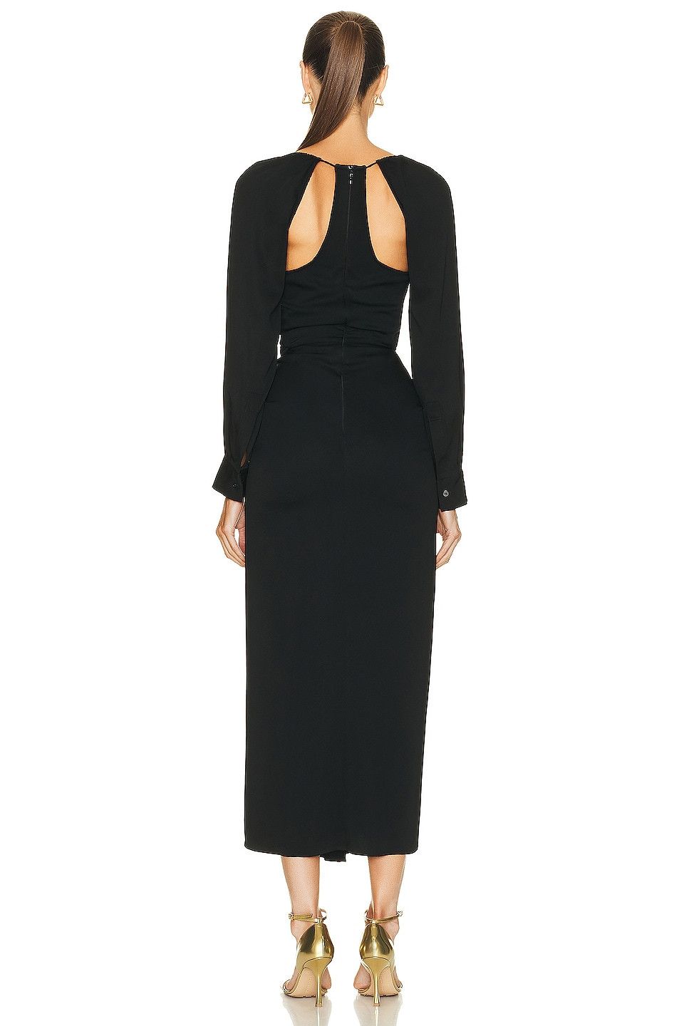 Christopher Esber Ruched Floating Sleeve Tie Dress Size XS / US 0-2 / IT 36-38 - 6 Thumbnail
