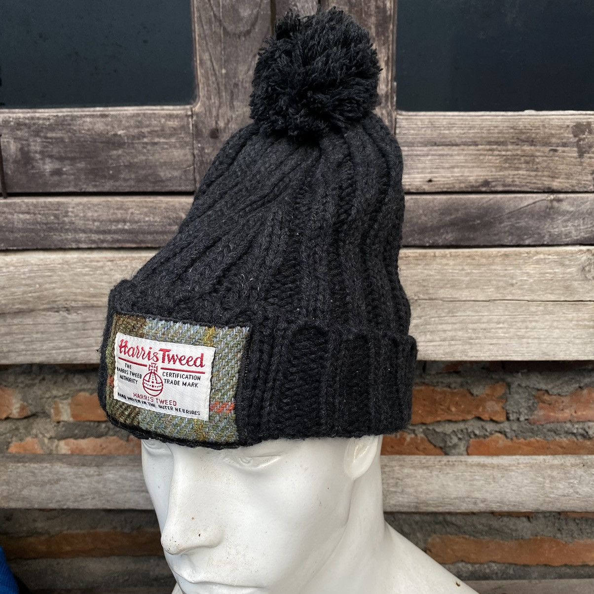 Designer × Harris Tweed HARRIS TWEED POM BEANIE HATS Size ONE SIZE - 2 Thumbnail
