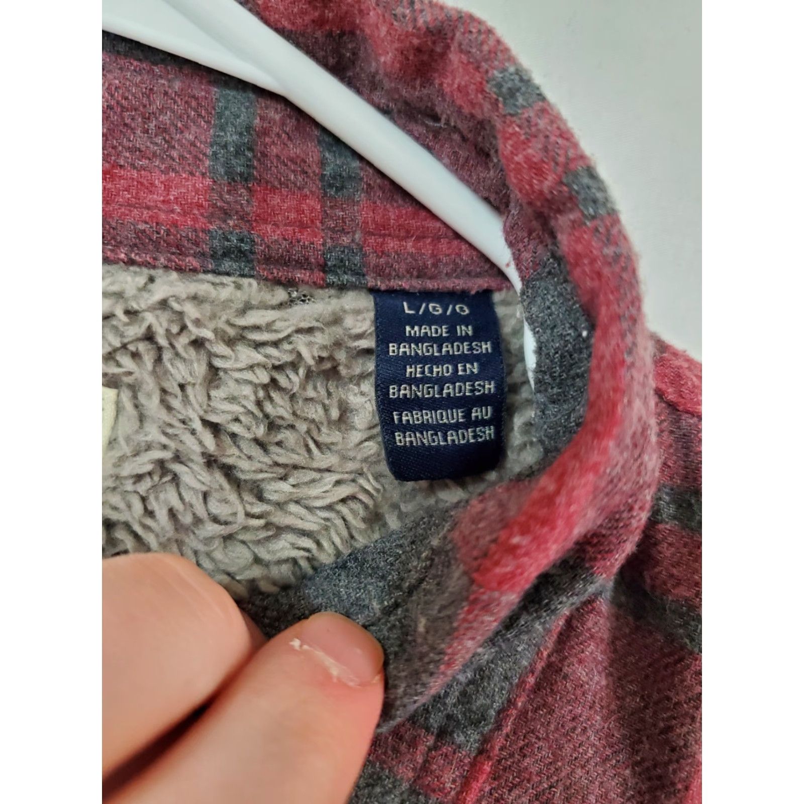 Wrangler Wrangler Shacket Flannel Button-Up Red Dark Gray L Large Size US L / EU 52-54 / 3 - 7 Thumbnail