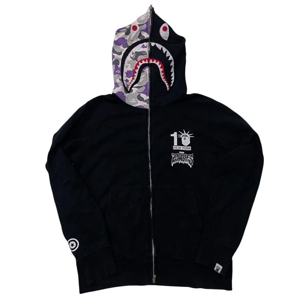 Bape A BATHING APE Bape Flatbush ZOMBiES nyc 10th shark hoody Size US M / EU 48-50 / 2 - 2 Thumbnail
