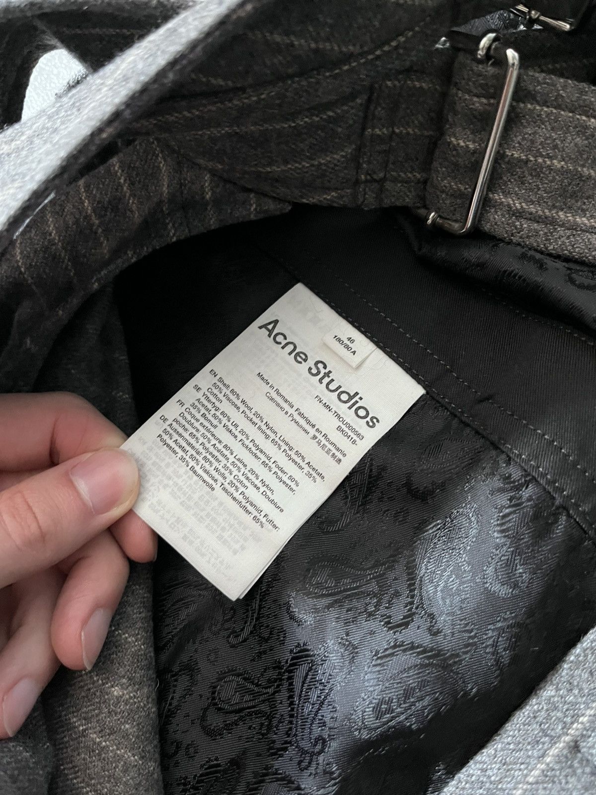 Acne Studios Acne Studios wool overalls grey striped Size US 30 / EU 46 - 13 Thumbnail